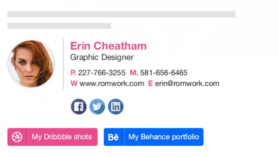 email signature template
