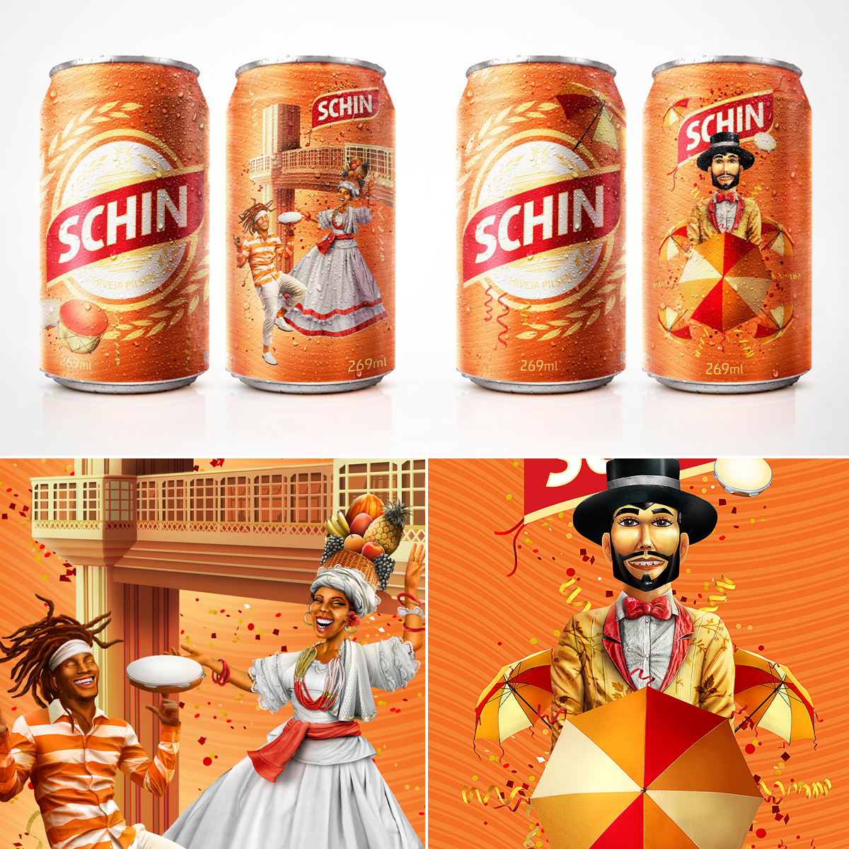 Can Carnival Schin Beer by Mukai Can Carnival Schin Beer in Packaging Design Inspiration by Mukai