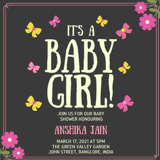 baby shower invitation by Nistha Jain baby shower invitation in Invitation Card Design Inspiration by Nistha Jain