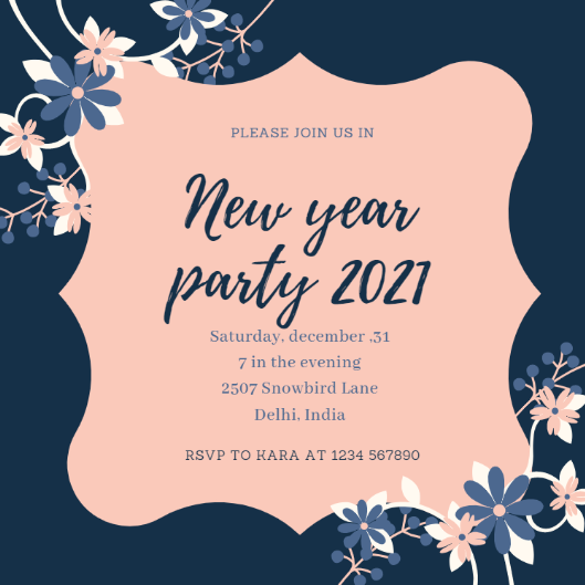 new year invitation by Nistha Jain new year invitation in Invitation Card Design Inspiration by Nistha Jain