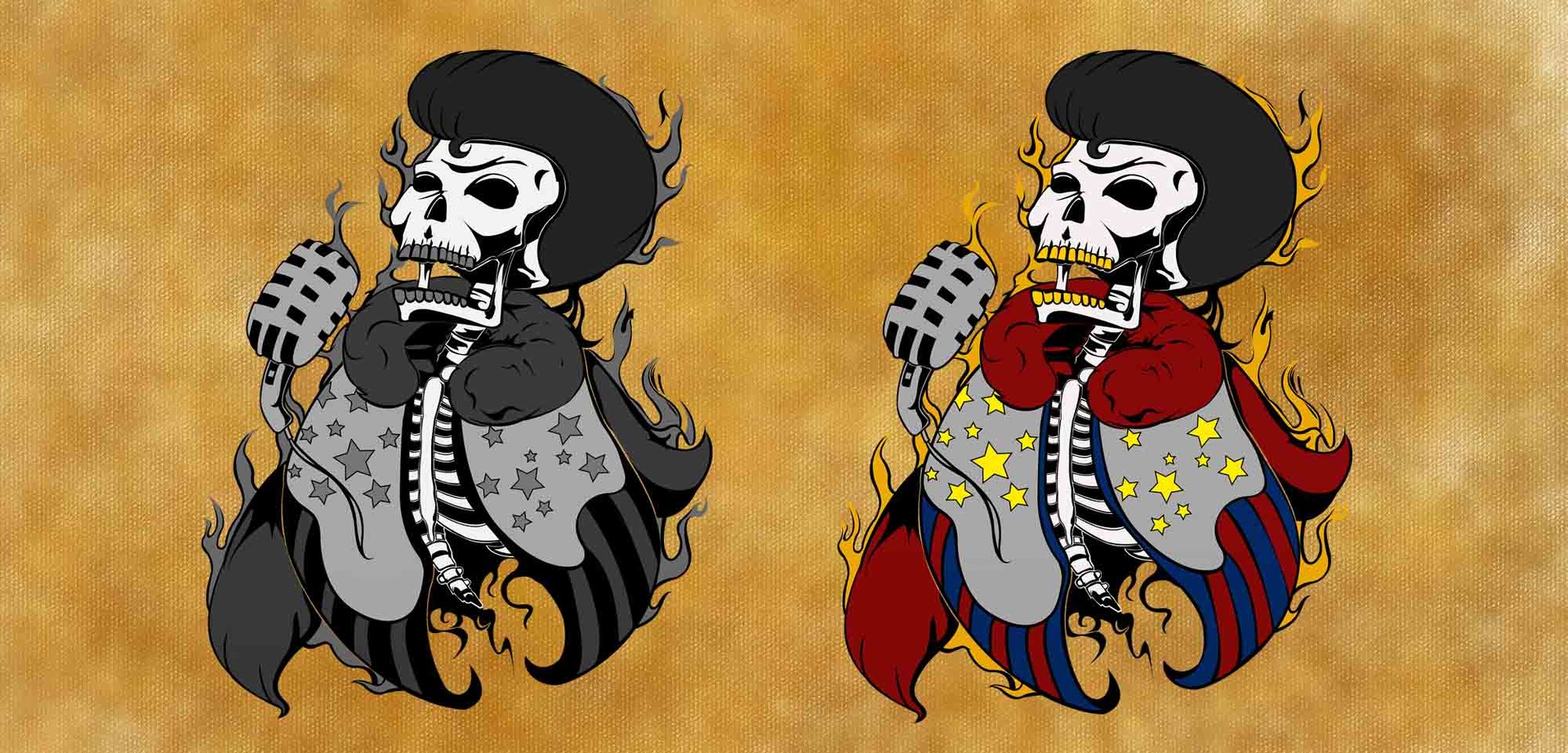 Skull Elvis Tshirt design in T-Shirt Design Inspiration by Cherrilynazucena