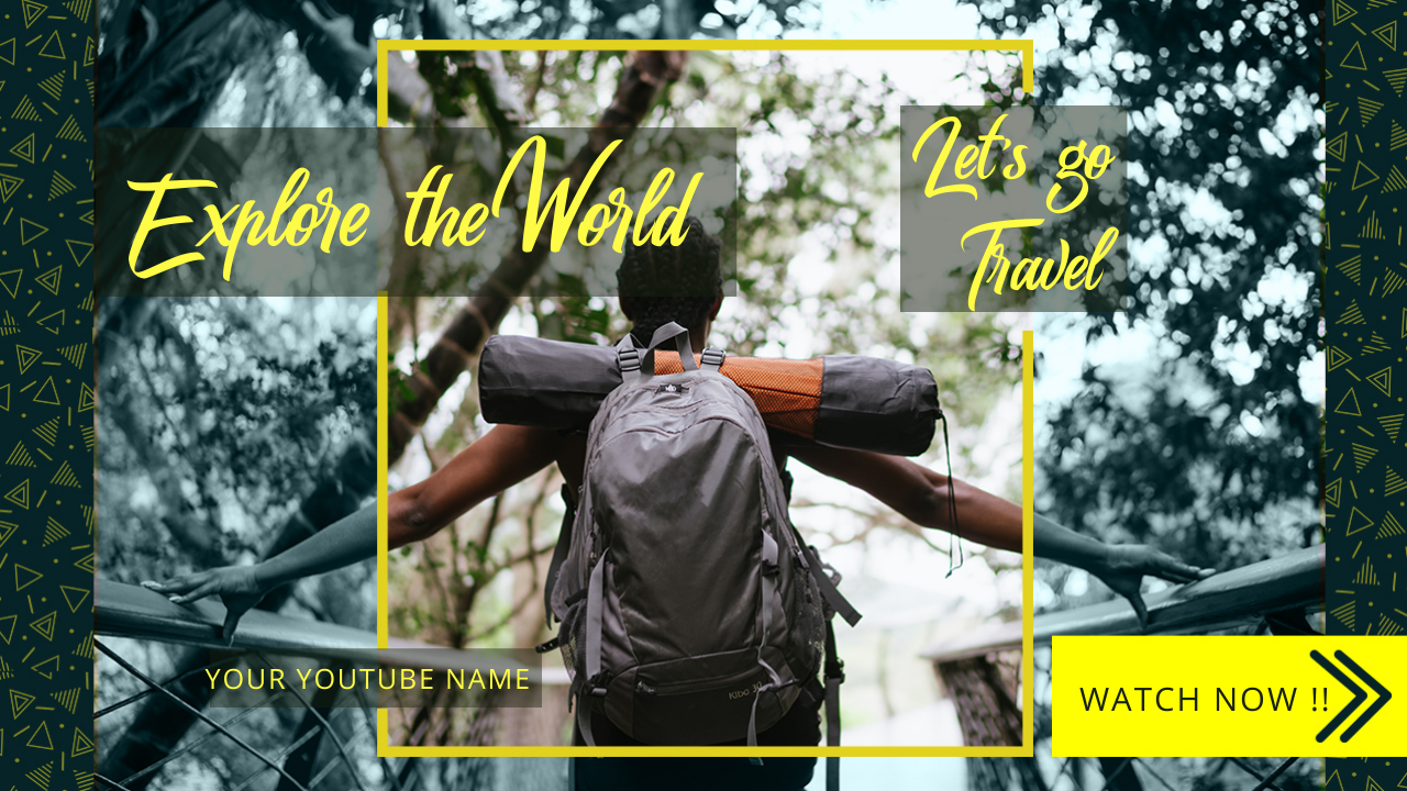 Travel Thumbnail Design in YouTube Thumbnail Inspiration by Swachcha Siddique