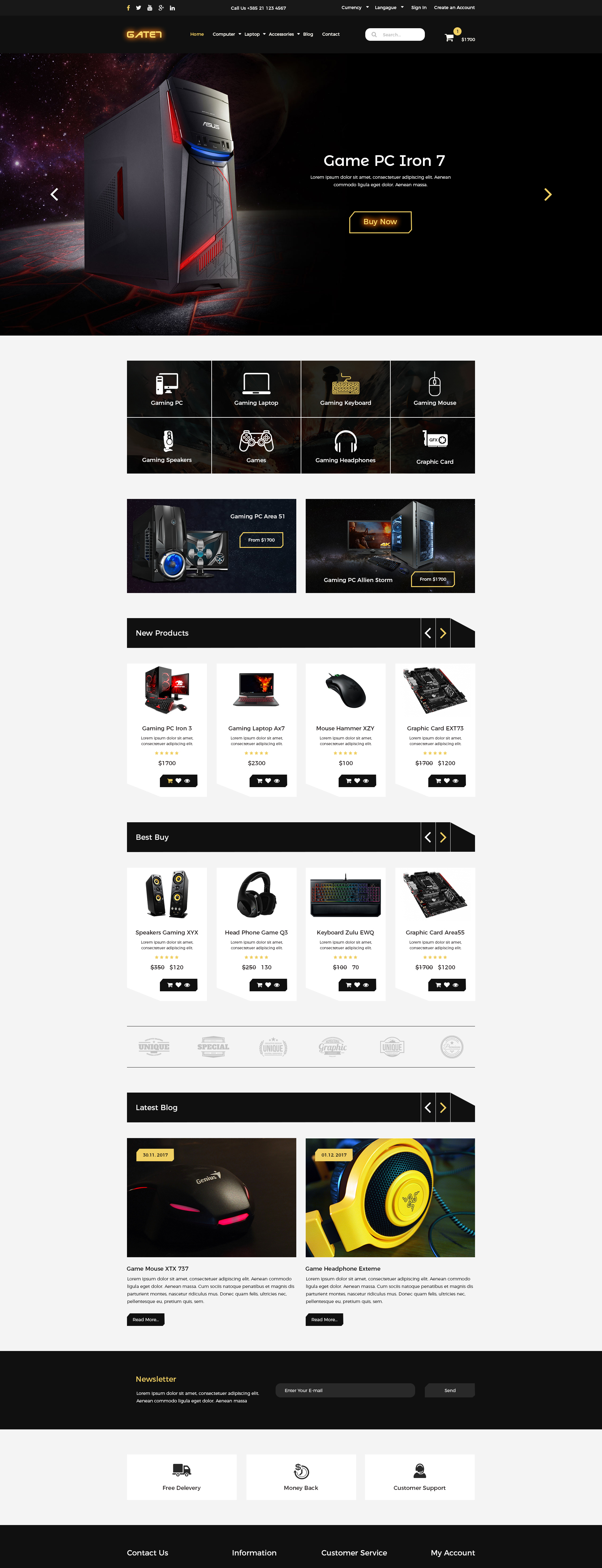 Gate7 eCommerce in Website Design Inspiration by Mario Matkovski