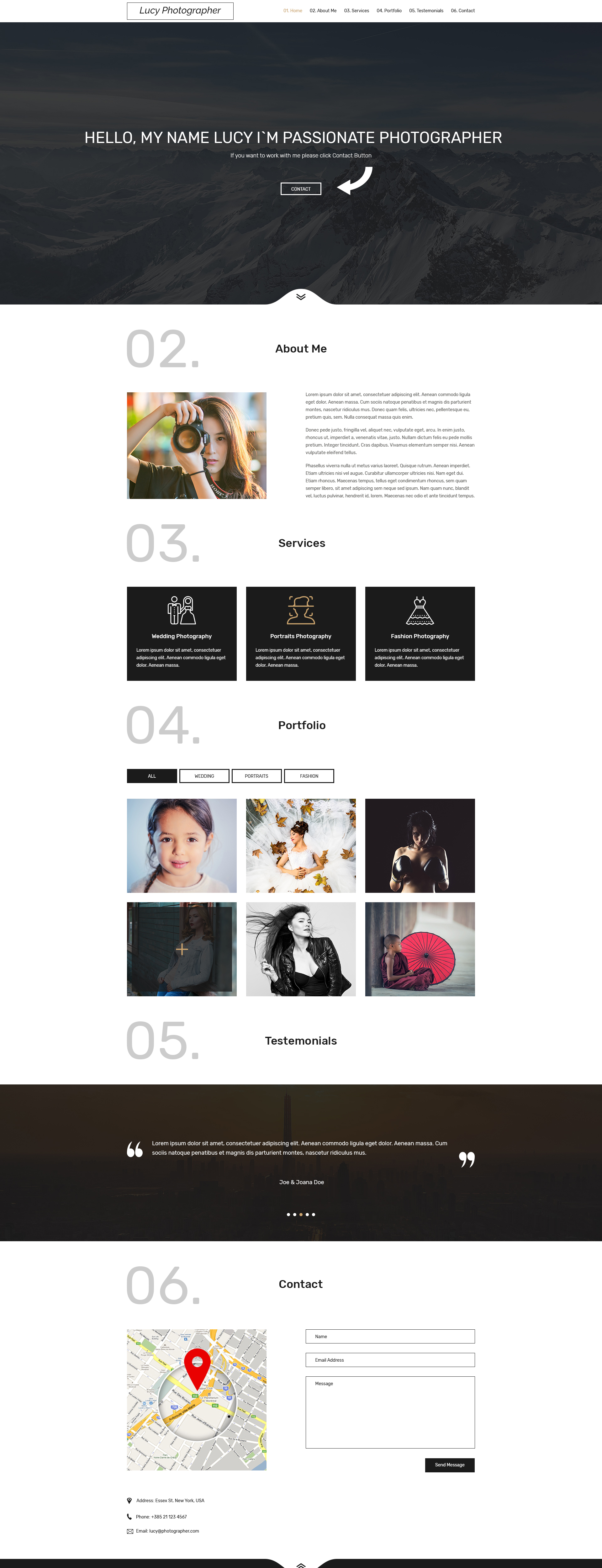 Lucy Photographer by Mario Matkovski Lucy Photographer in Website Design Inspiration by Mario Matkovski