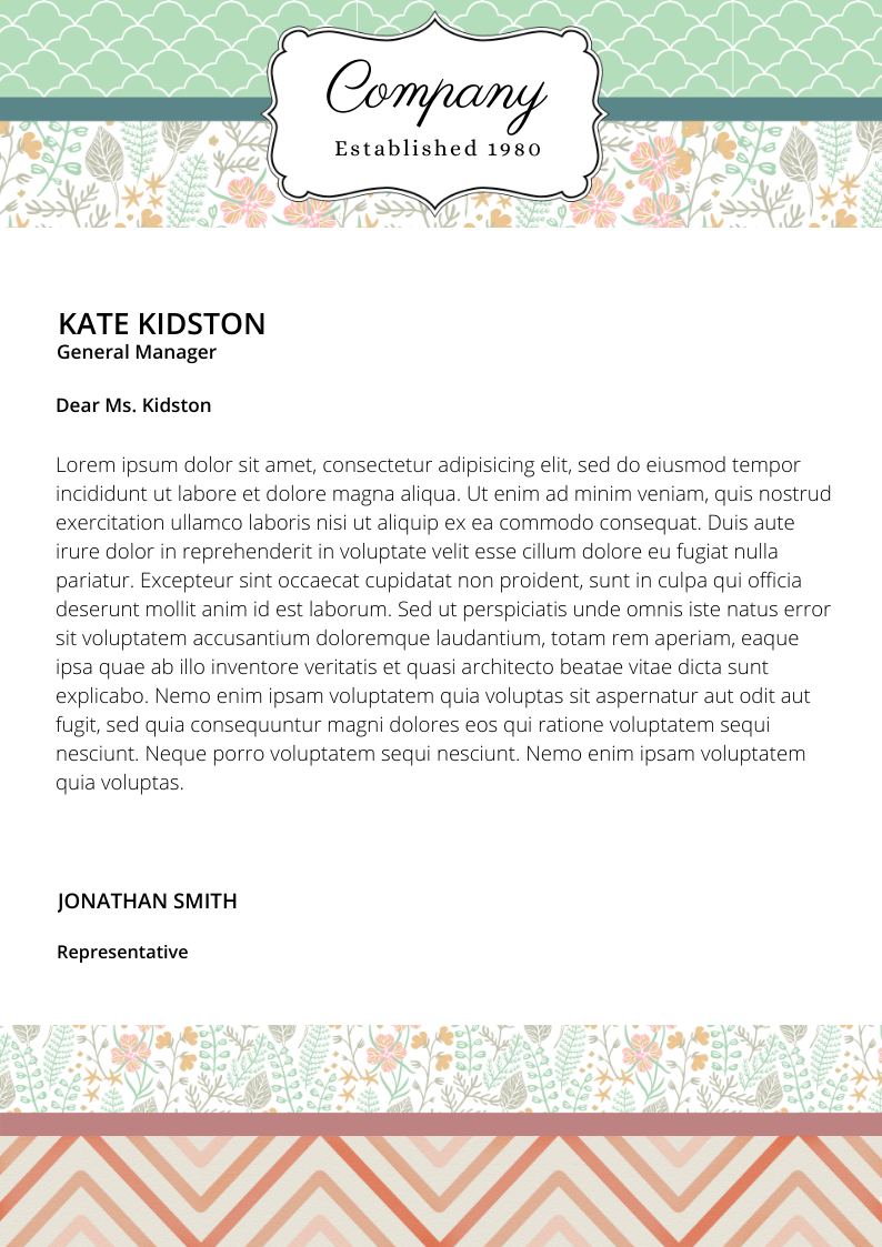 Fresh Boho Themed Letter by Gaele Fresh Boho Themed Letter in Letterhead Design Inspiration by Gaele