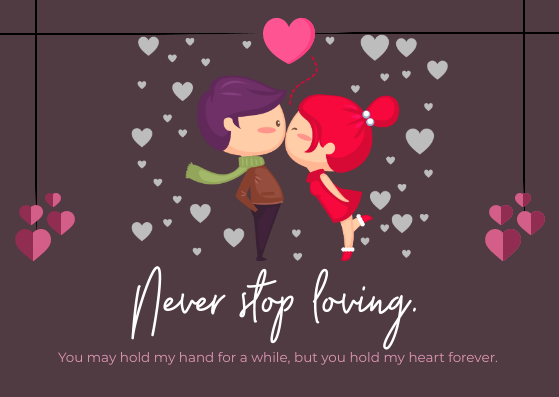 Never Stop Loving in Facebook Post Design Inspiration by Gaele