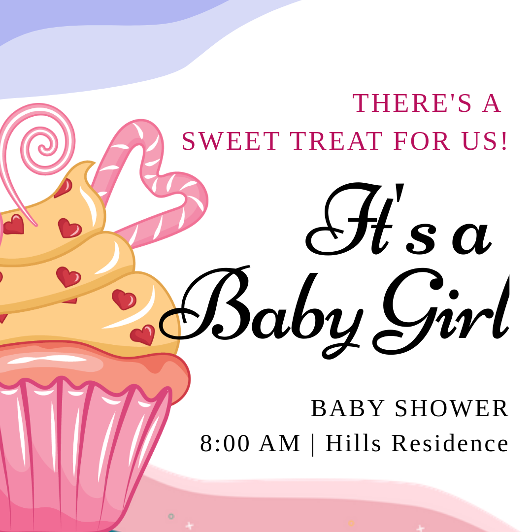 Its a Baby Girl by Gaele Its a Baby Girl in Invitation Card Design Inspiration by Gaele