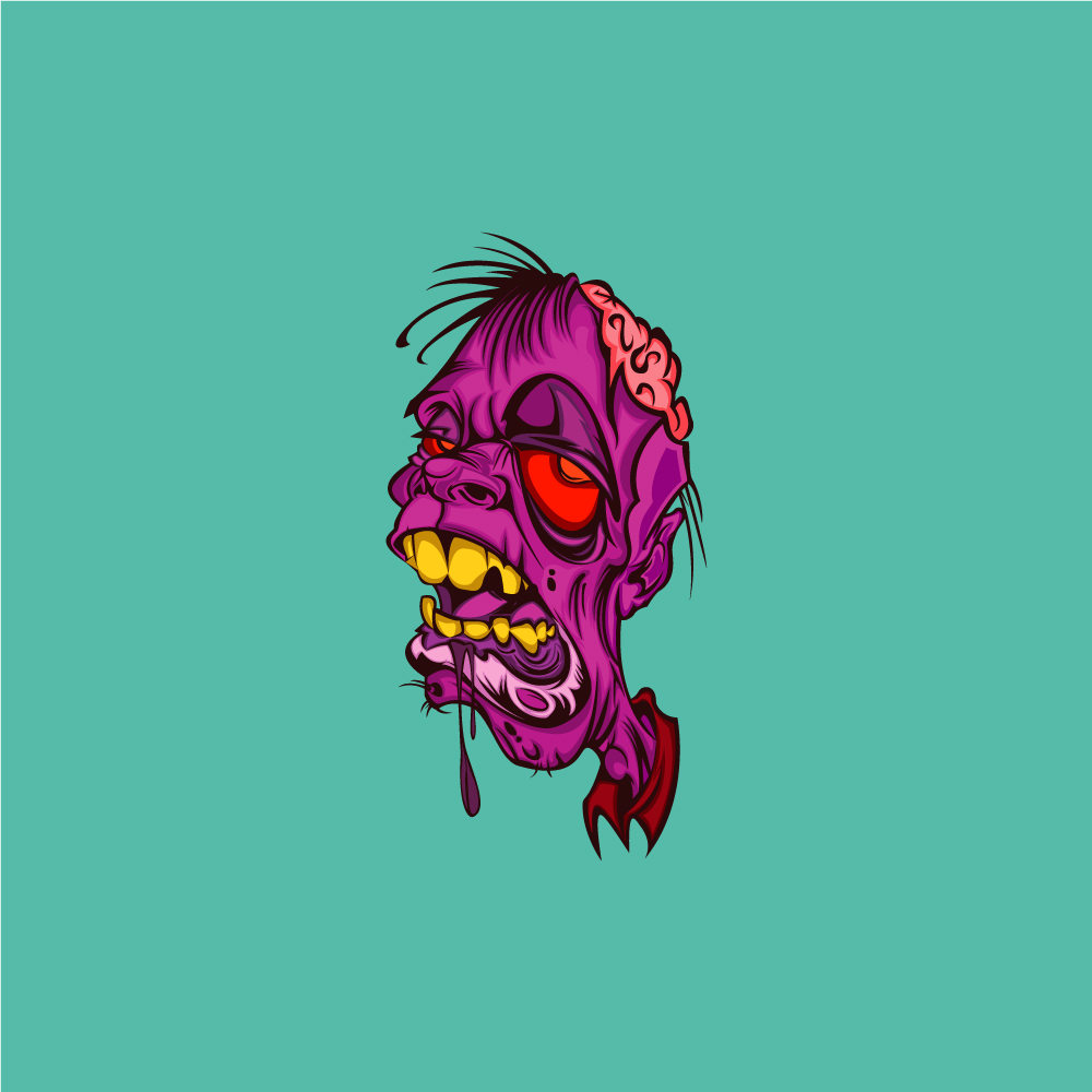 hungry zombie by Faizal Bhagaskara hungry zombie in Apparel and Merchandise Illustration Inspiration by Faizal Bhagaskara