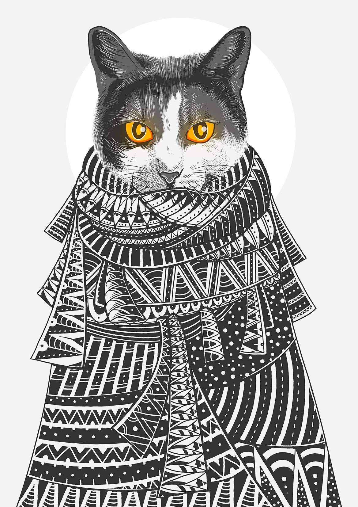 Winter Cat in Illustration and Graphics Inspiration by Rayo Denanda