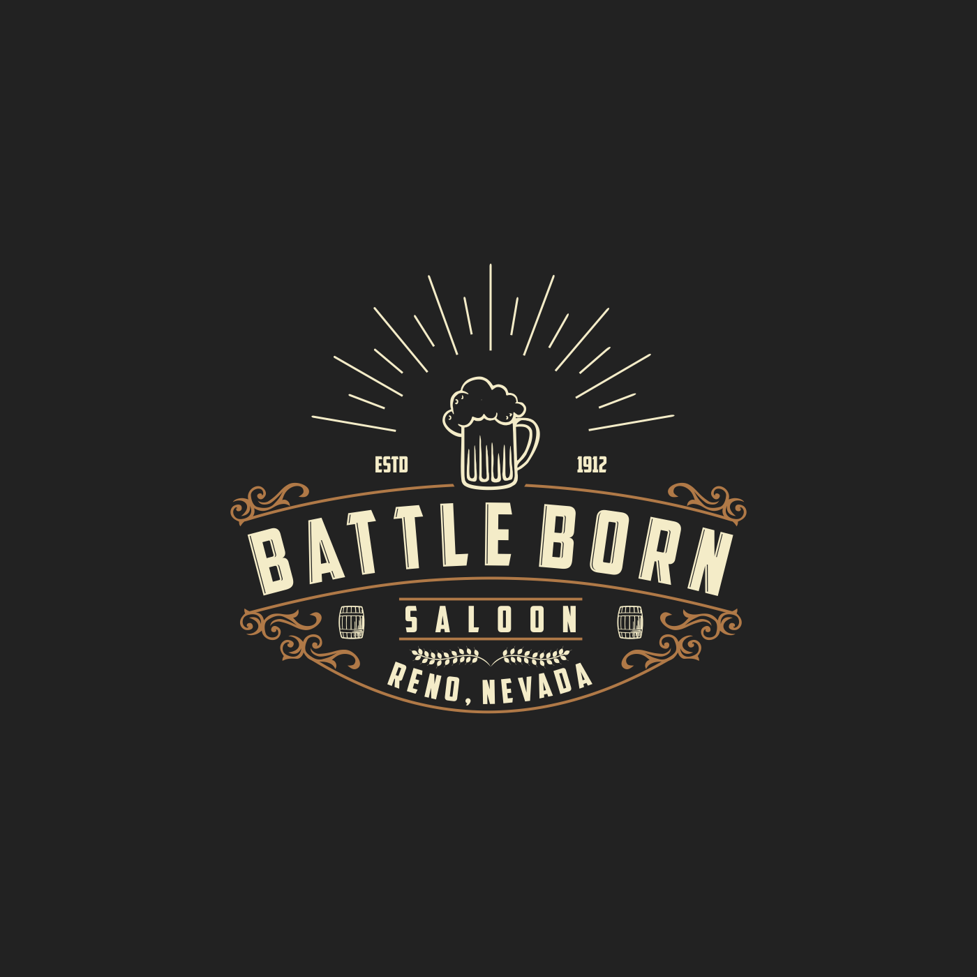 Battle Born Saloon in Label Design Inspiration by Jonny Kendo