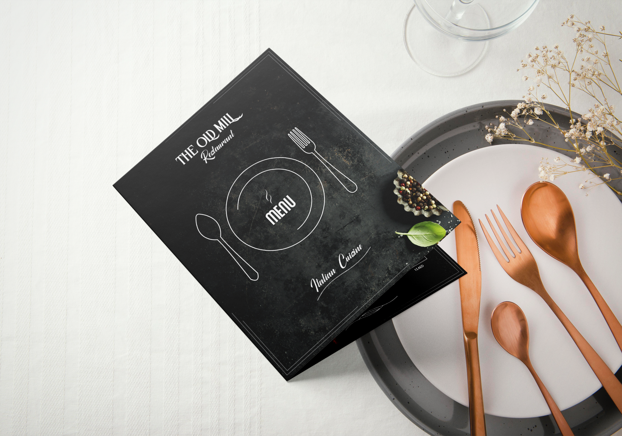Bifold Menu Card by Atscreativehub Bifold Menu Card in Menu Design Inspiration by Atscreativehub