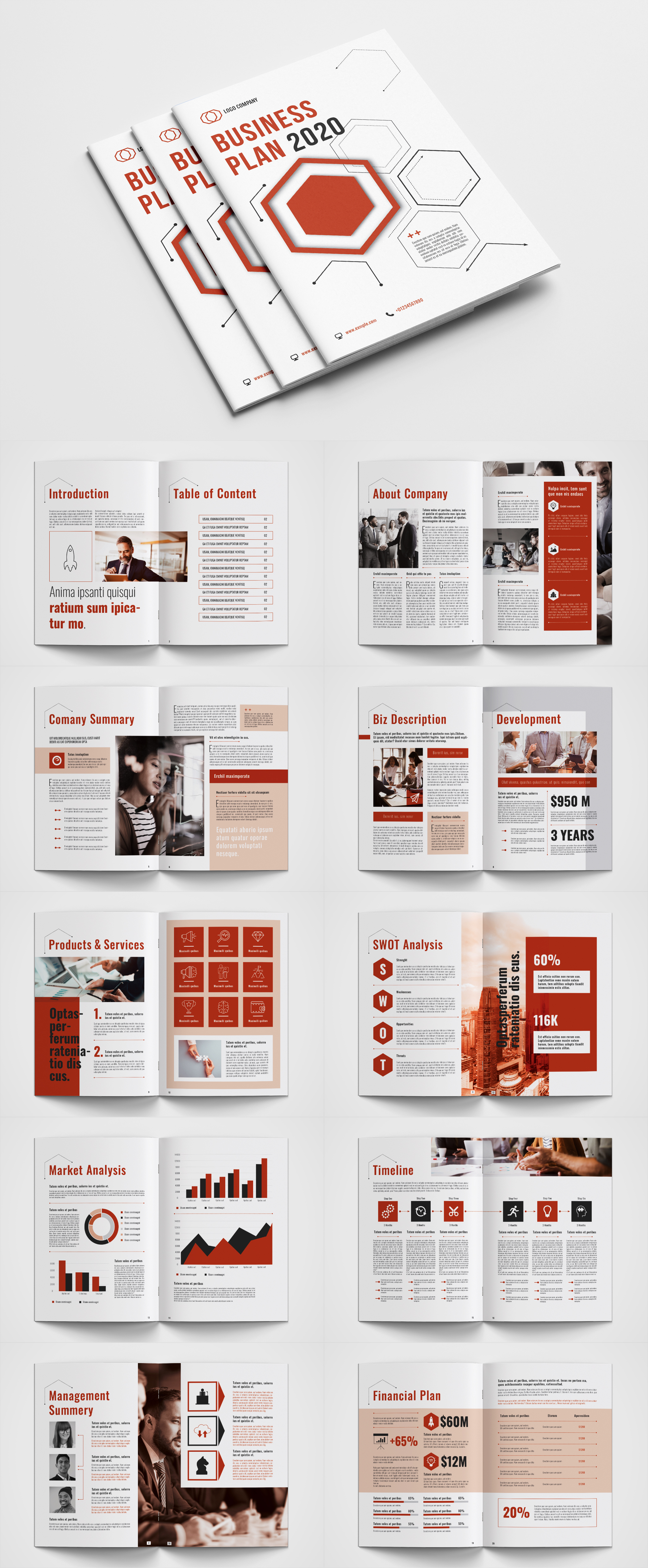 Business Plan Layout in Brochure Design Inspiration by Grkicreative