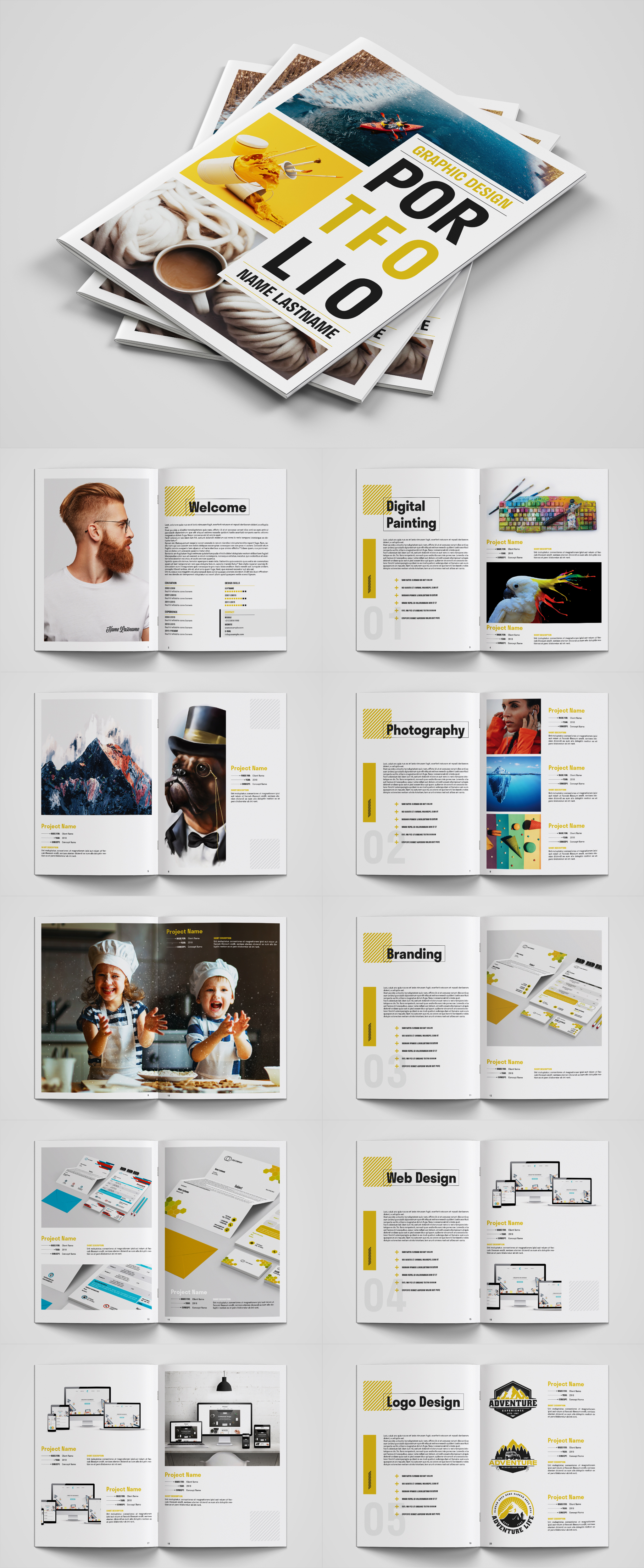 Graphic Design Portfolio Layout By Grkicreative 220637 - Designhill