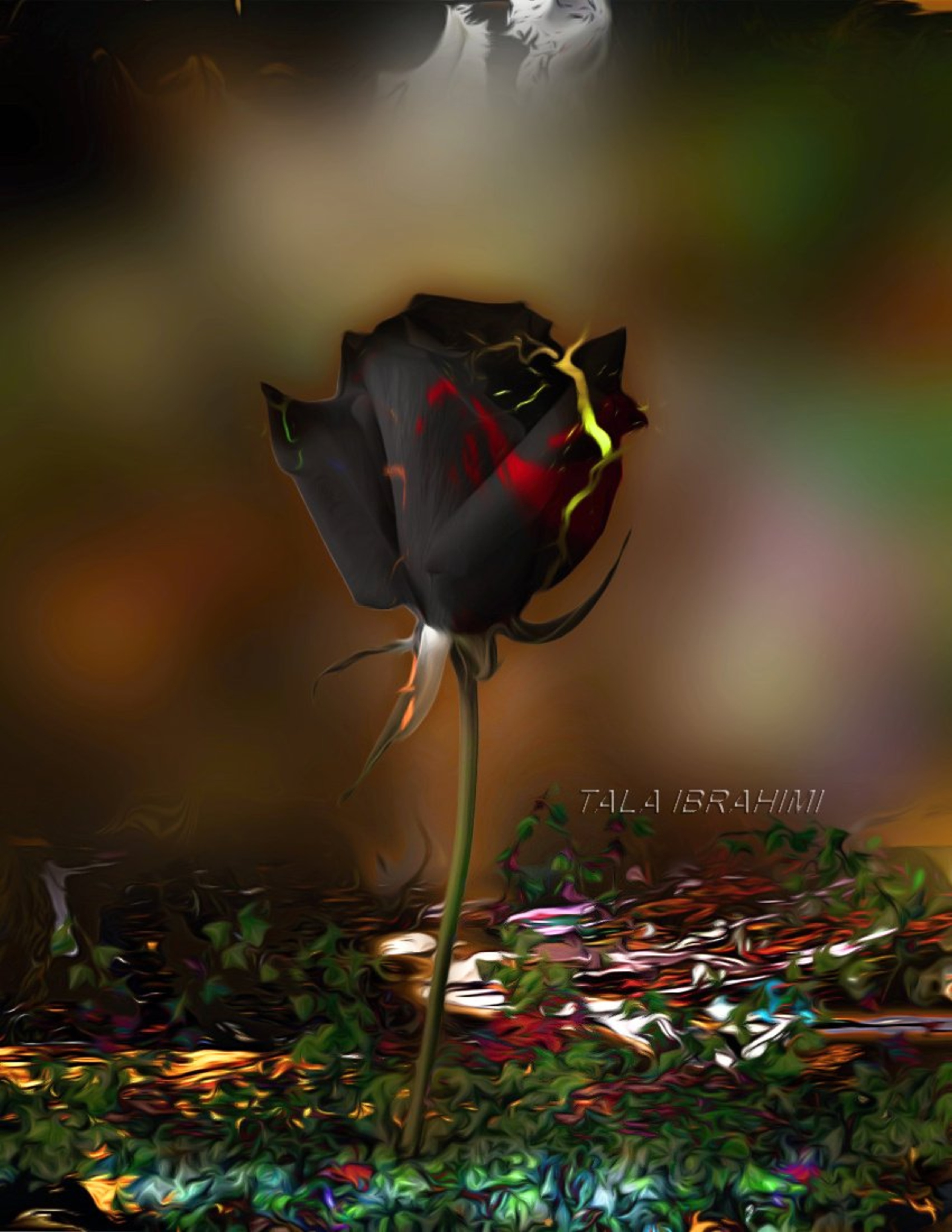 Black rose by Tala Ibrahimi Black rose in Visual Art Inspiration by Tala Ibrahimi