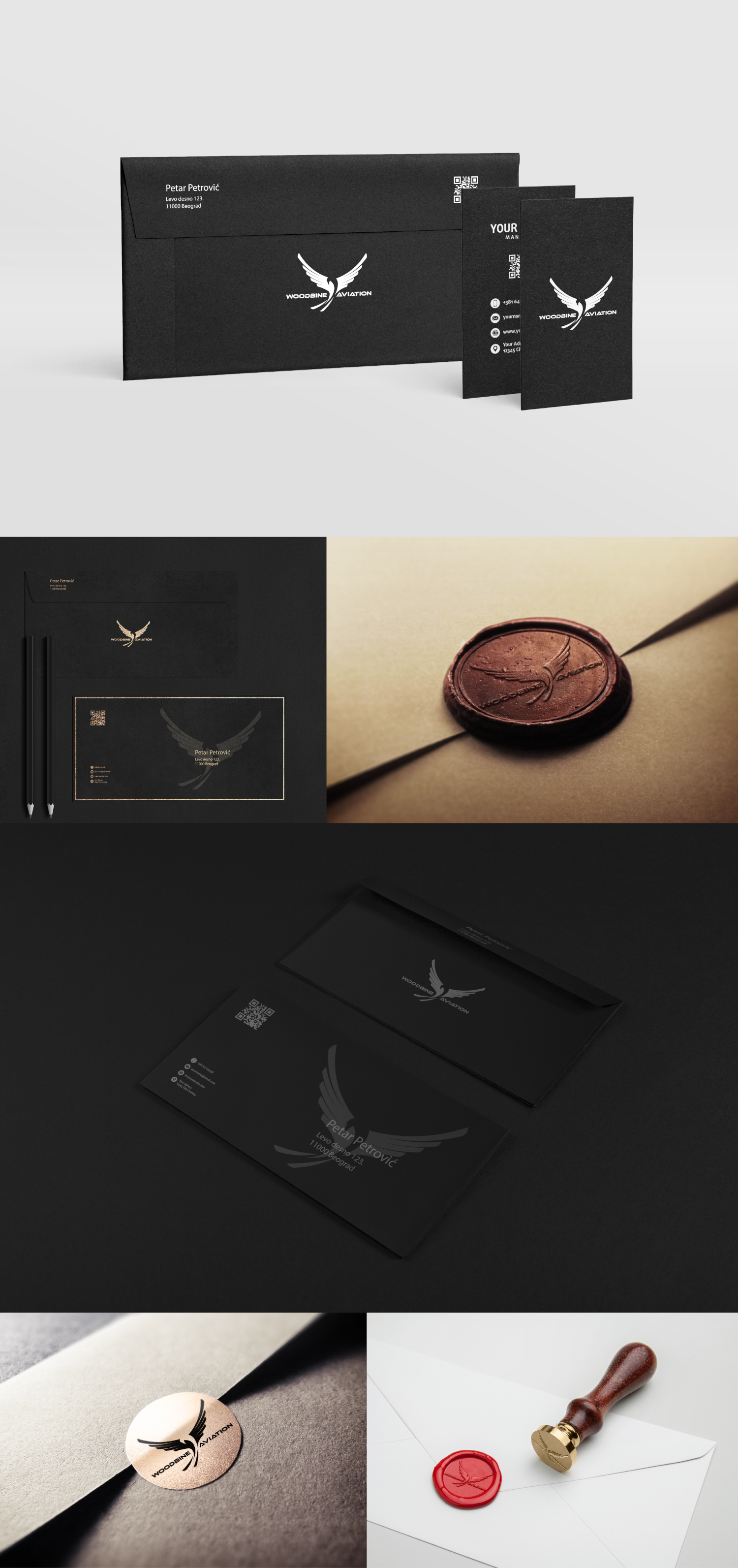 WOODBINE AVIATION ENVELOPE by Teo Design WOODBINE AVIATION ENVELOPE in Envelope Design Inspiration by Teo Design