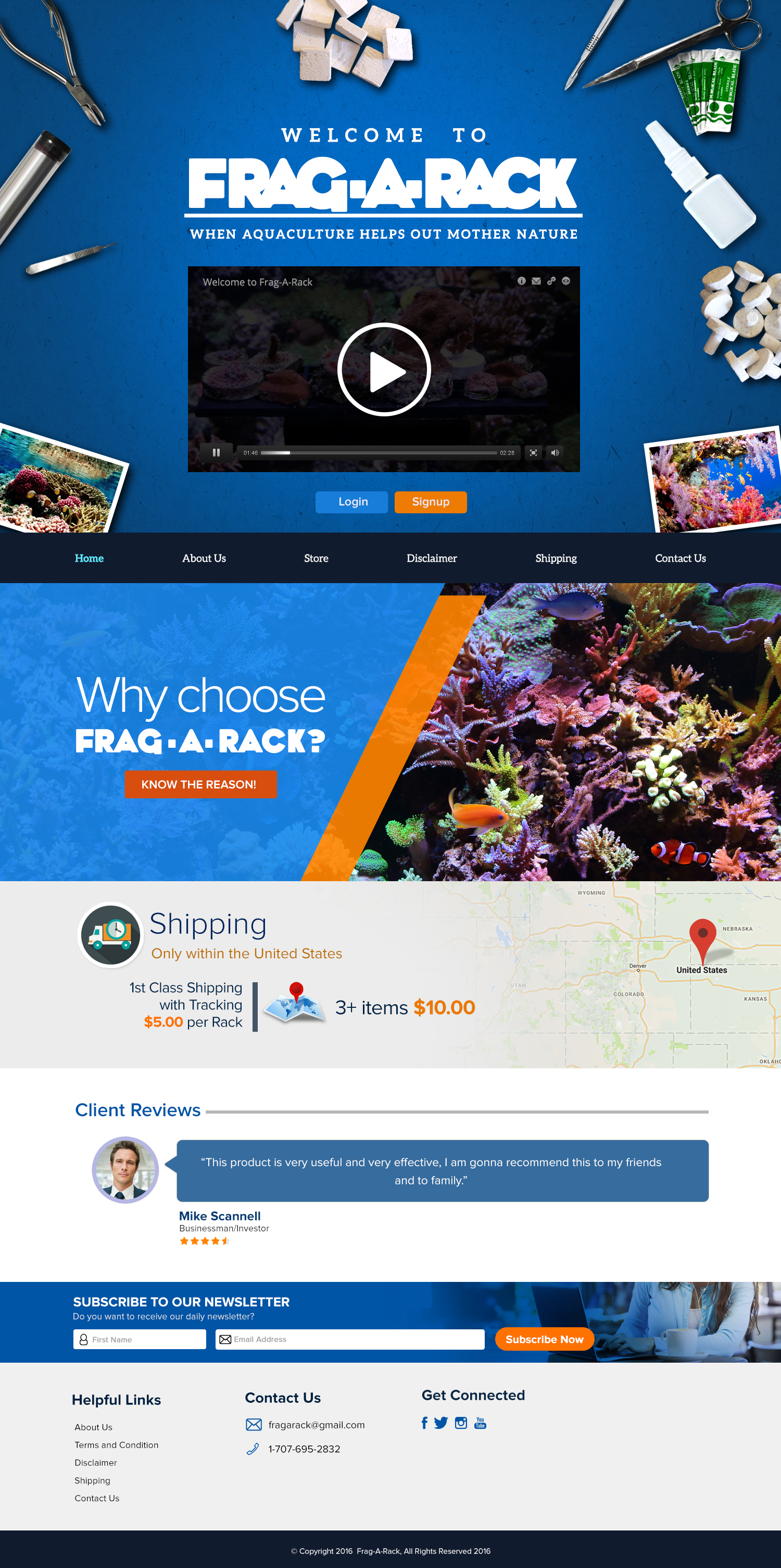 Frag-rack Landing Page Design in Website Design Inspiration by Chique Lim