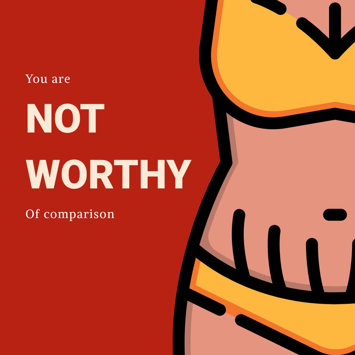 stop body shaming in Facebook Post Design Inspiration by Nita Gunawati