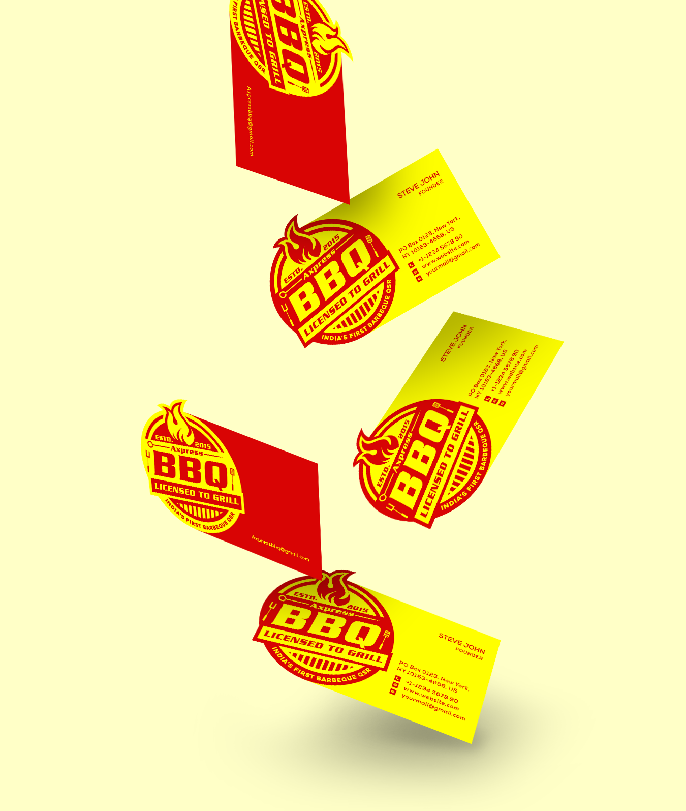 Axpress BBQ Business Card Design by Lb_expert Axpress BBQ Business Card Design in Logo And Business Card Design Inspiration by Lb_expert