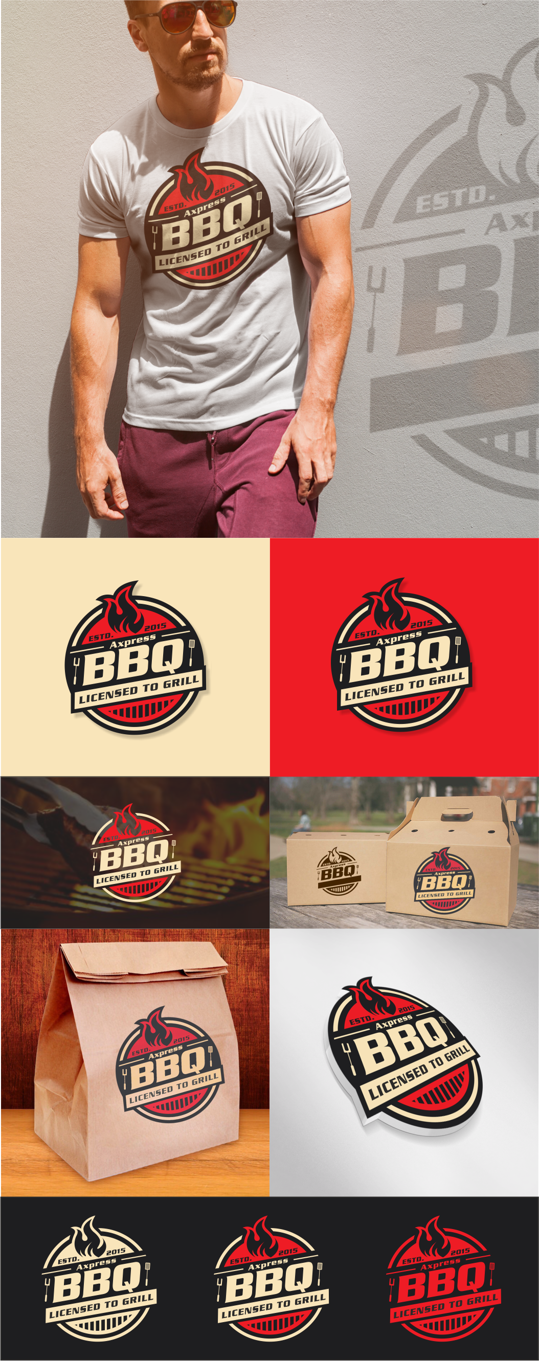 Axpress BBQ Logo by Lb_expert Axpress BBQ Logo in Logo & Brand Identity Inspiration by Lb_expert