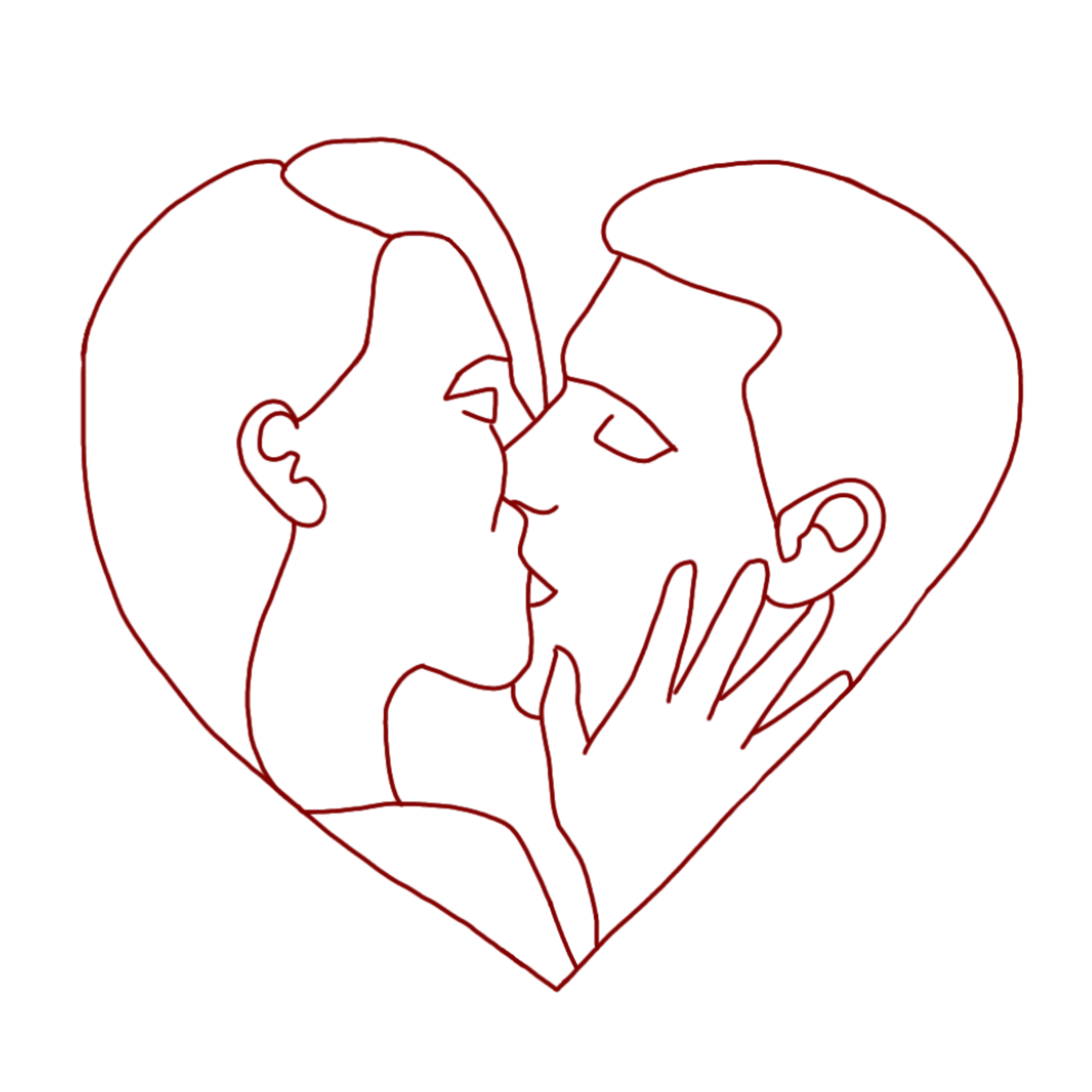 A kiss that comes from the heart by Rossella Baiano A kiss that comes from the heart in Vector Art Inspiration by Rossella Baiano