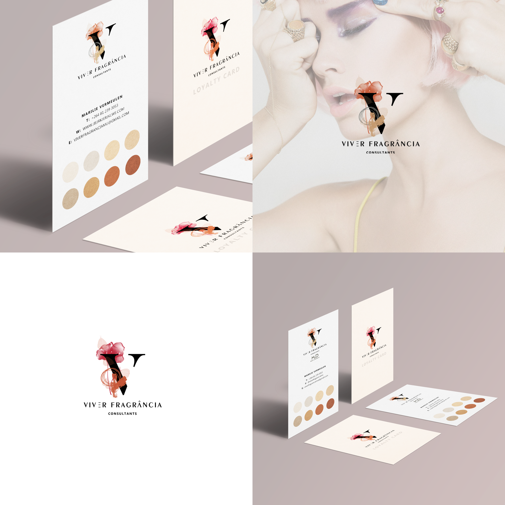 Viver Fragrancia Consultants by Literllaybrandnew Viver Fragrancia Consultants in Logo And Business Card Design Inspiration by Literllaybrandnew