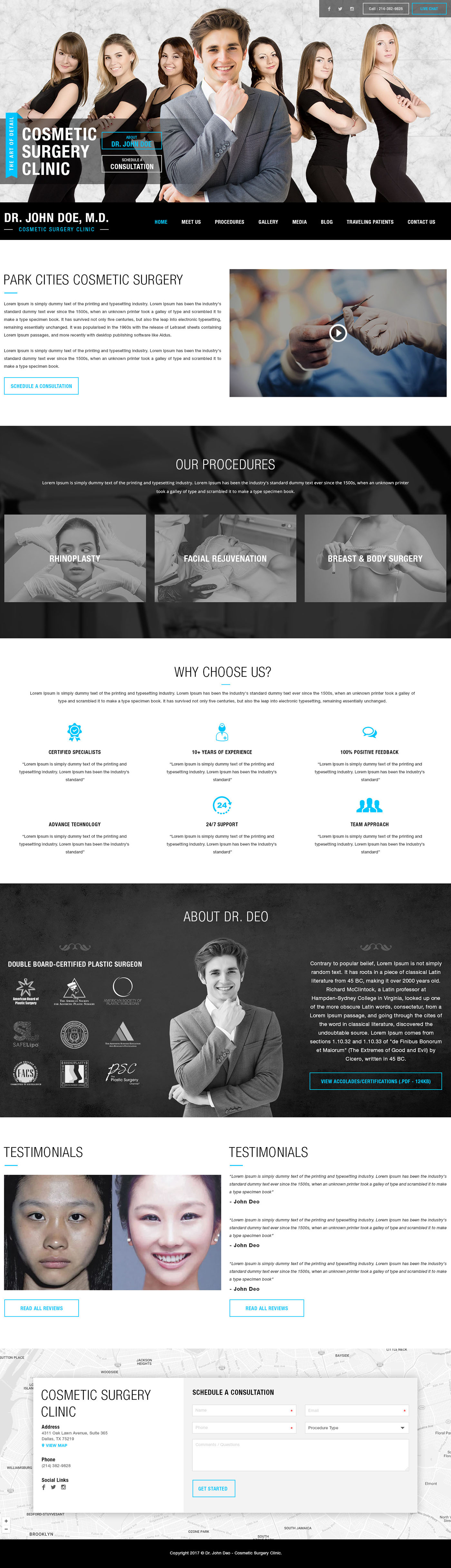 Cosmetic Surgery Website in Website Design Inspiration by Max