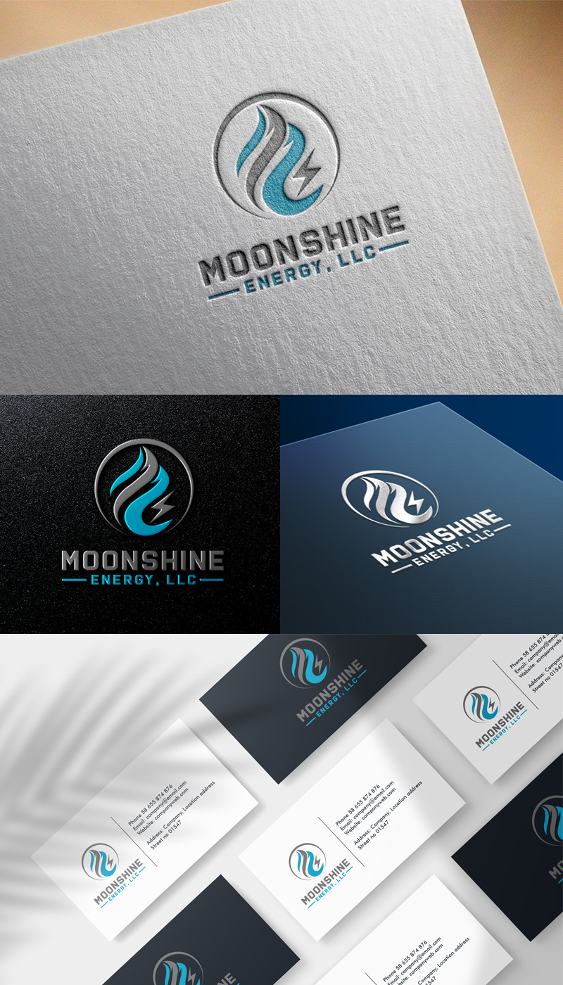 Moonshine Energy, LLC by Mithun Biswas Moonshine Energy, LLC in Logo & Brand Identity Inspiration by Mithun Biswas