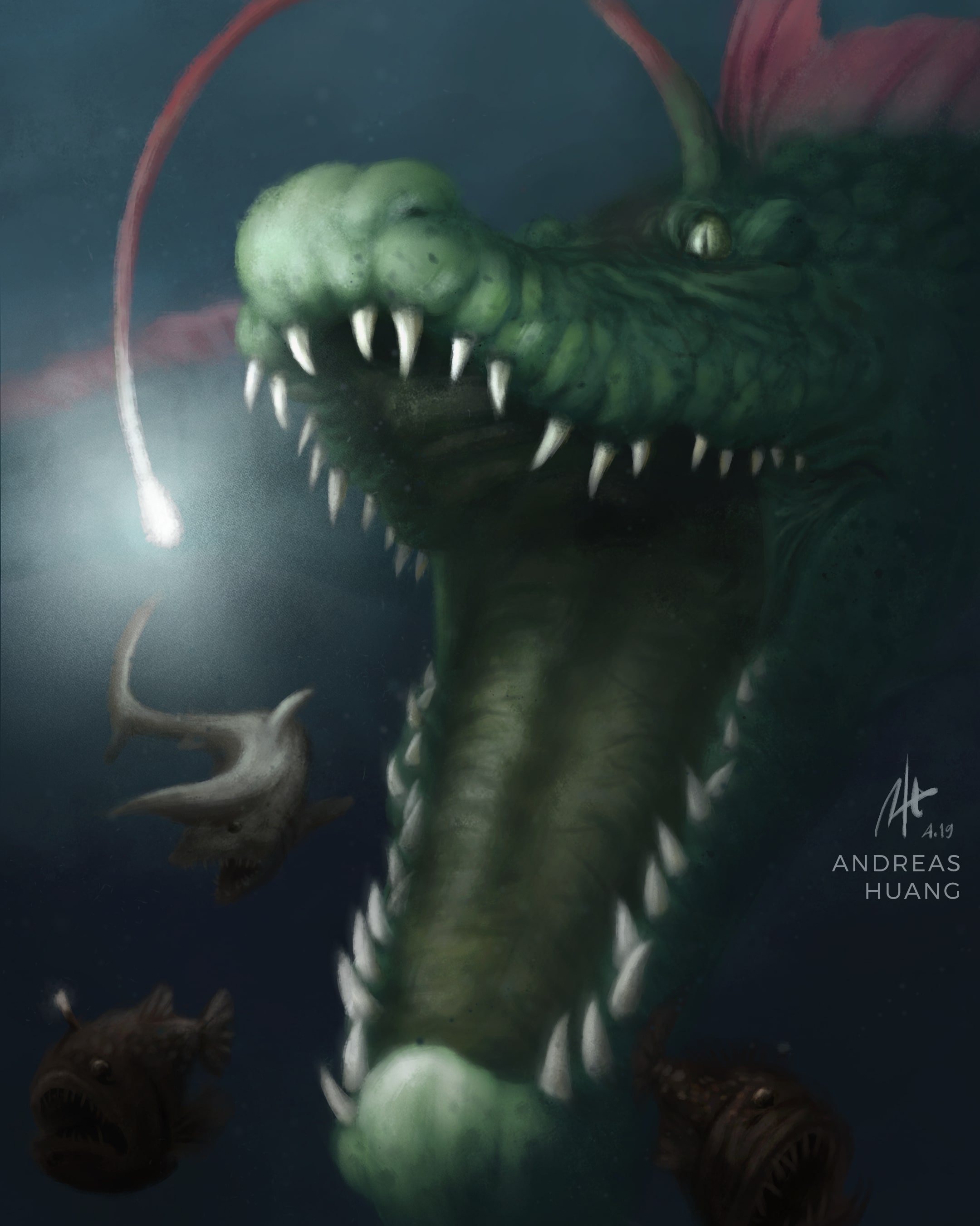 Deep Sea Predator by Andreas Huang Deep Sea Predator in Illustration and Graphics Inspiration by Andreas Huang