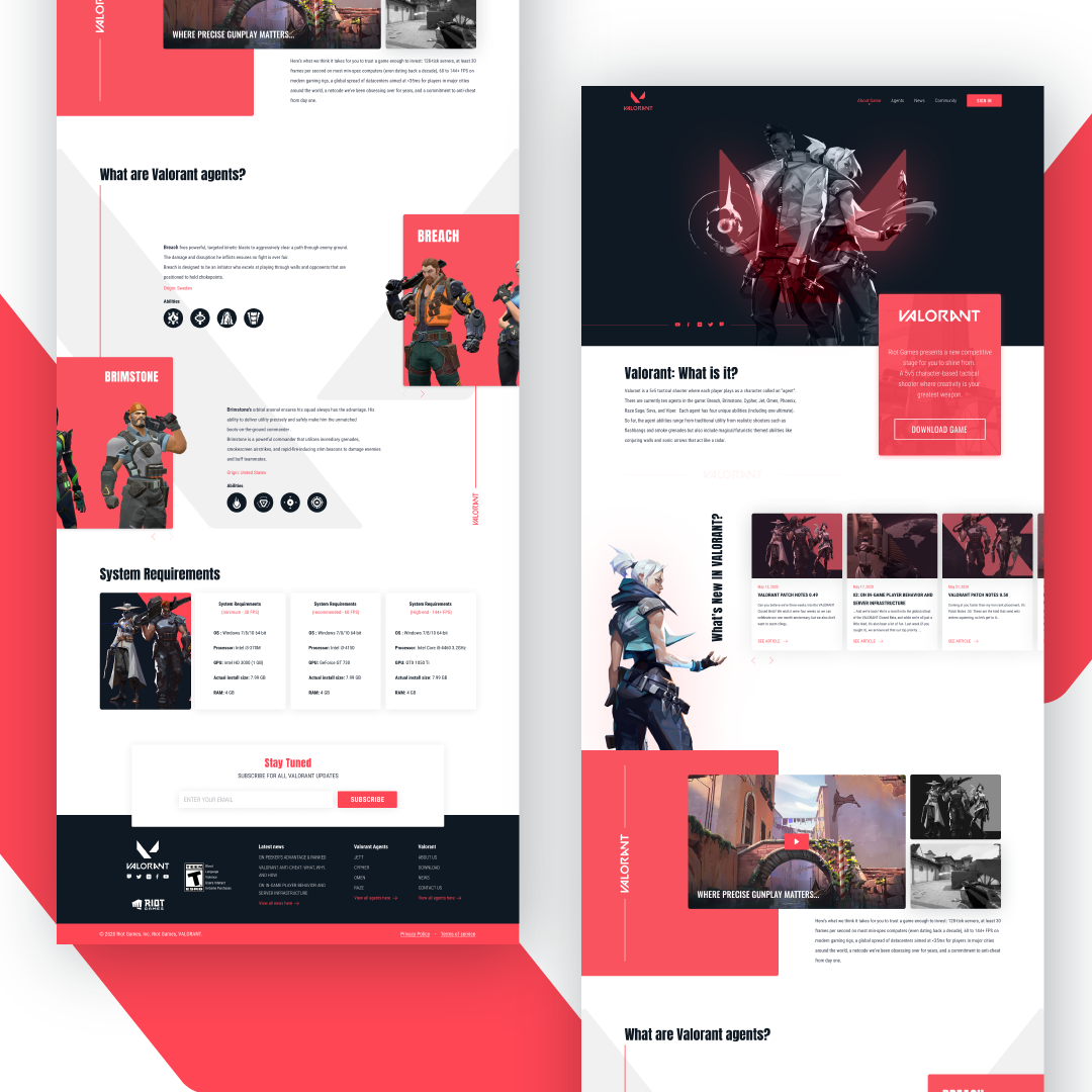Valorant website redesign by Mohamedlatrach Valorant website redesign in Website Design Inspiration by Mohamedlatrach