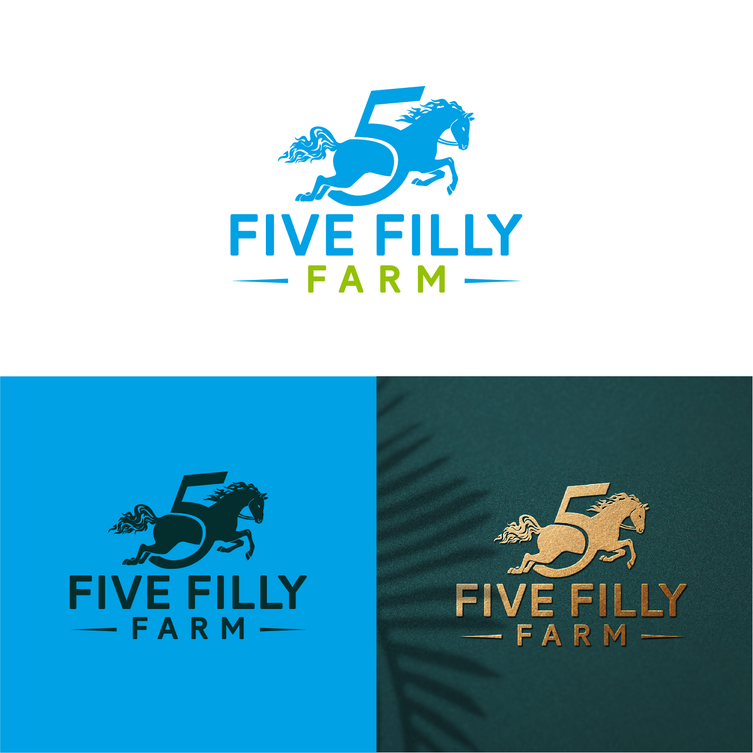 Five Filly Farm logo designs by Graphixzones Five Filly Farm logo designs in Logo & Brand Identity Inspiration by Graphixzones