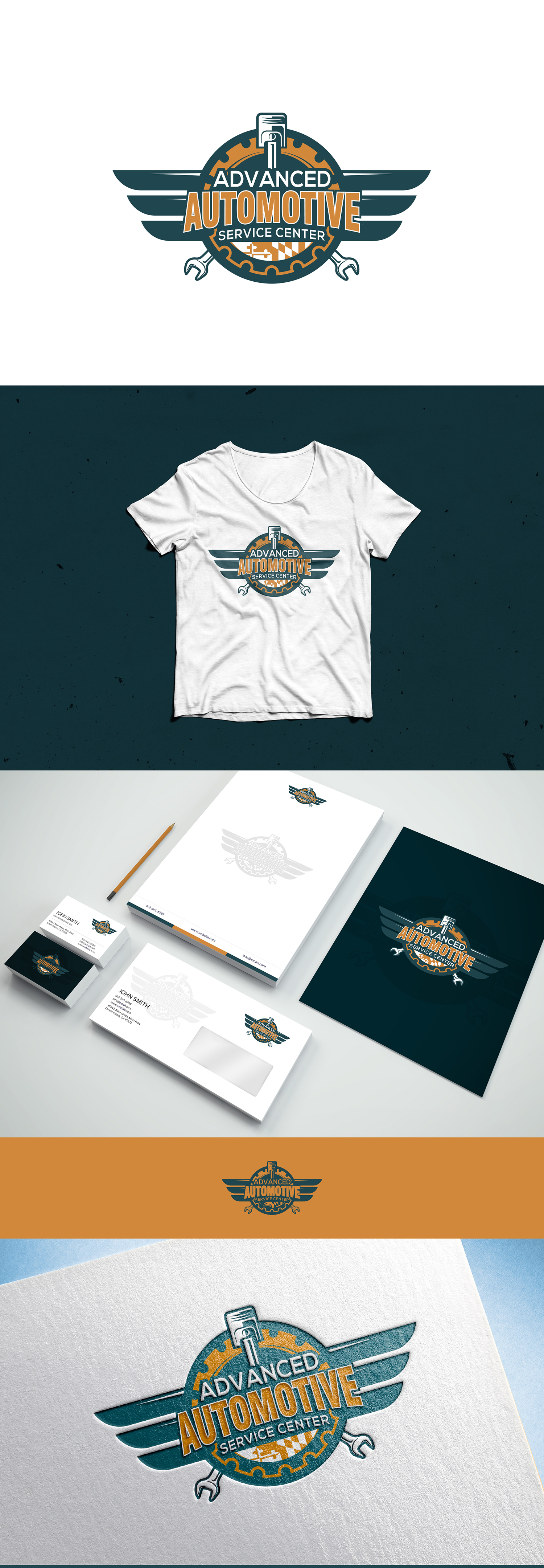 Advance Automotive Service Center in Logo & Brand Identity Inspiration by Digidezin
