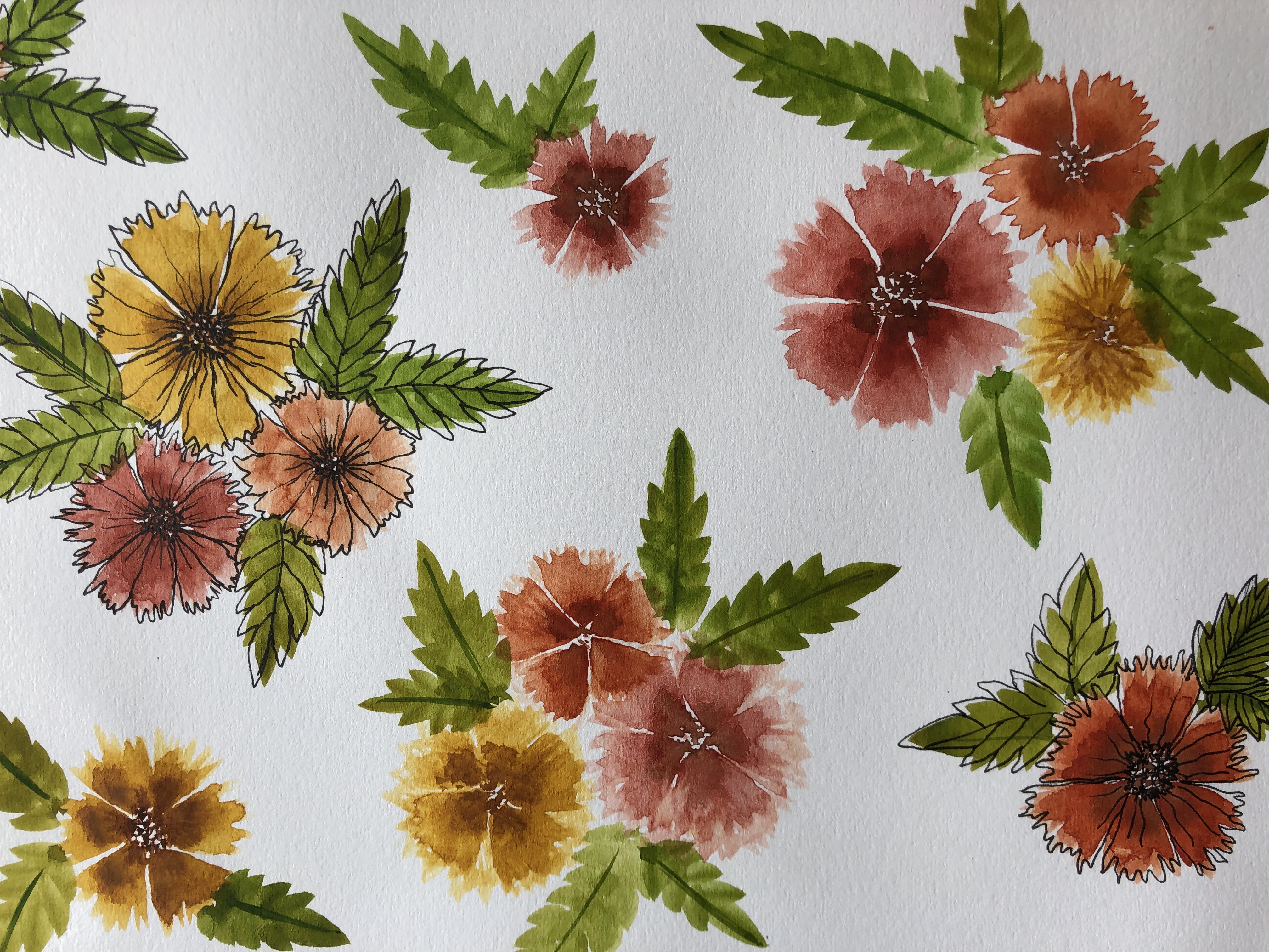 Wild flower pattern by Shivangi Singh Wild flower pattern in Pattern & Surface Design Inspiration by Shivangi Singh