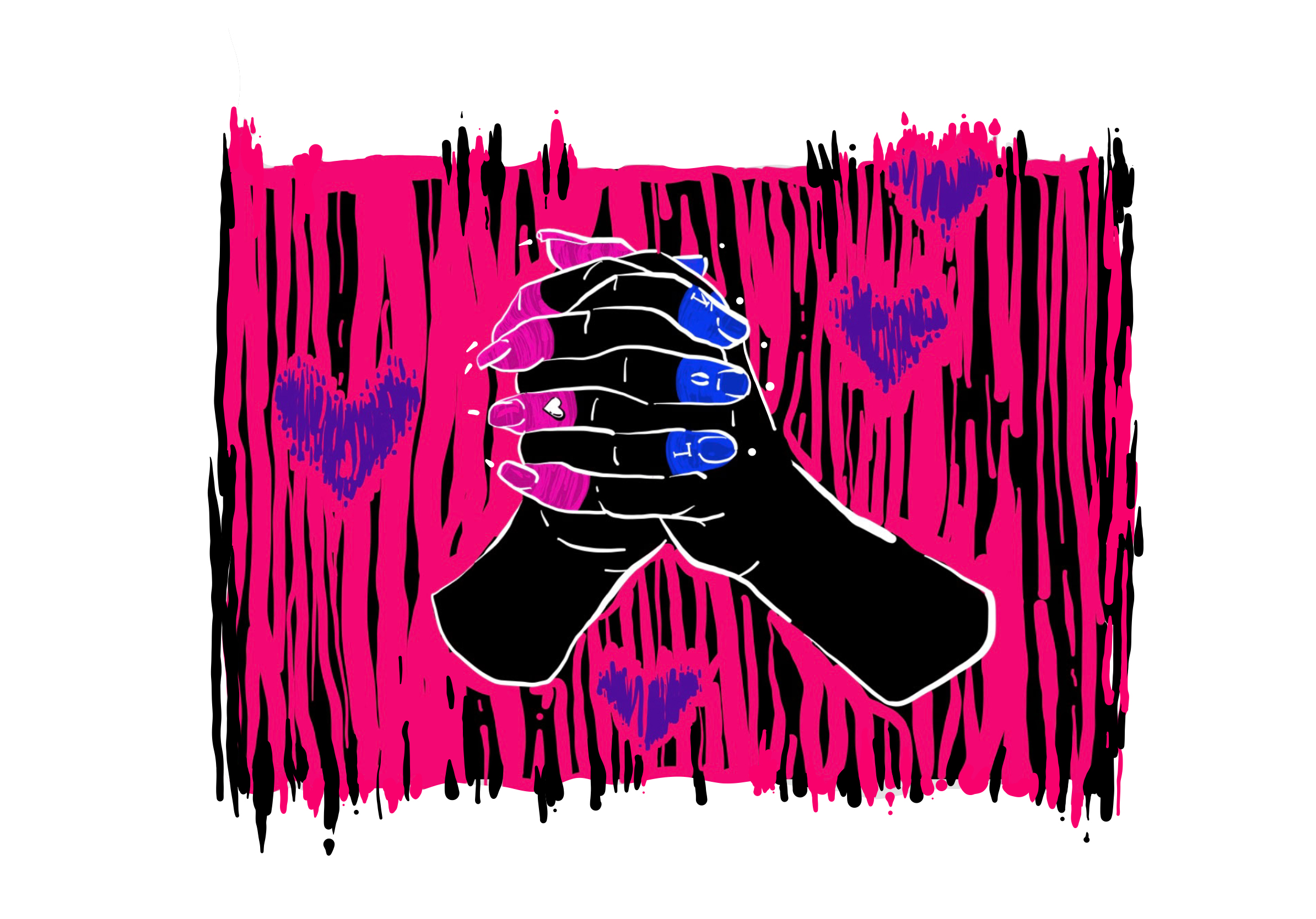 Hand in hand in Drawing Inspiration by Luca Szamosi