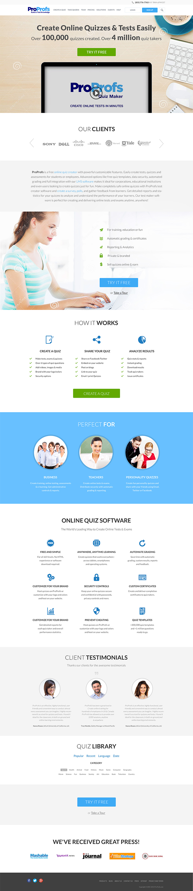 ProProfs by Smile Cat ProProfs in Website Design Inspiration by Smile Cat