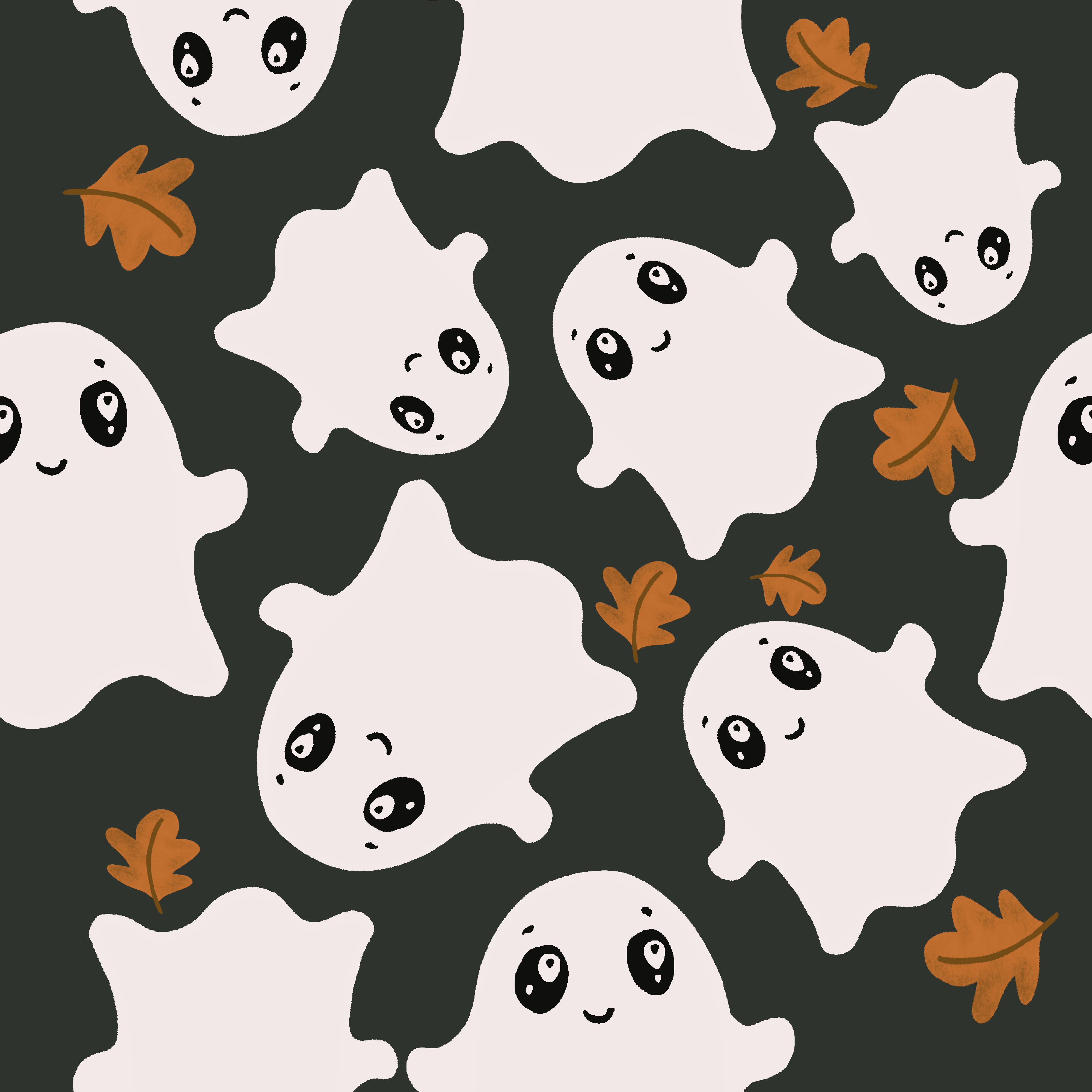 cute ghost in Pattern & Surface Design Inspiration by Sirin Ezgi Koksal