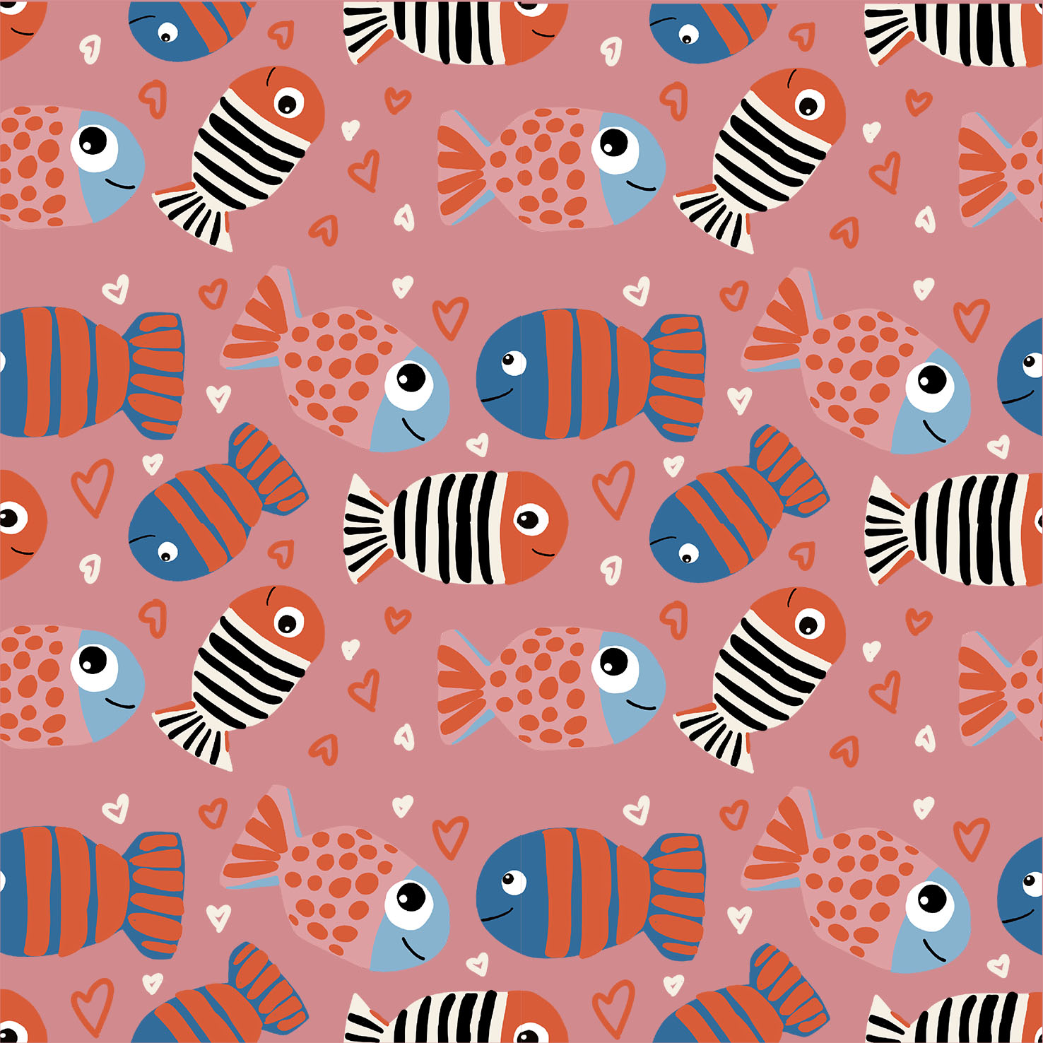 fish by Sirin Ezgi Koksal fish in Pattern & Surface Design Inspiration by Sirin Ezgi Koksal