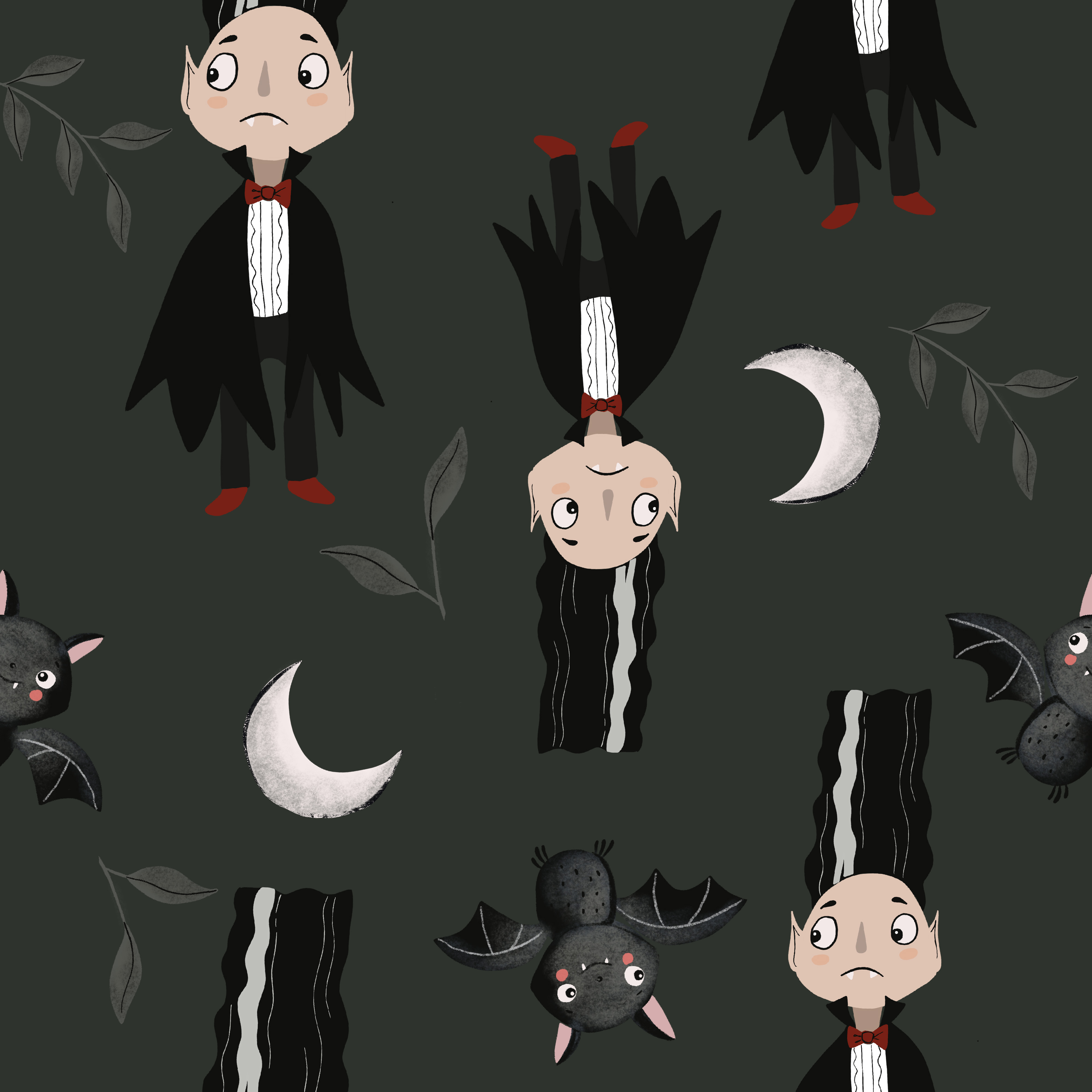 cute vampire in Pattern & Surface Design Inspiration by Sirin Ezgi Koksal