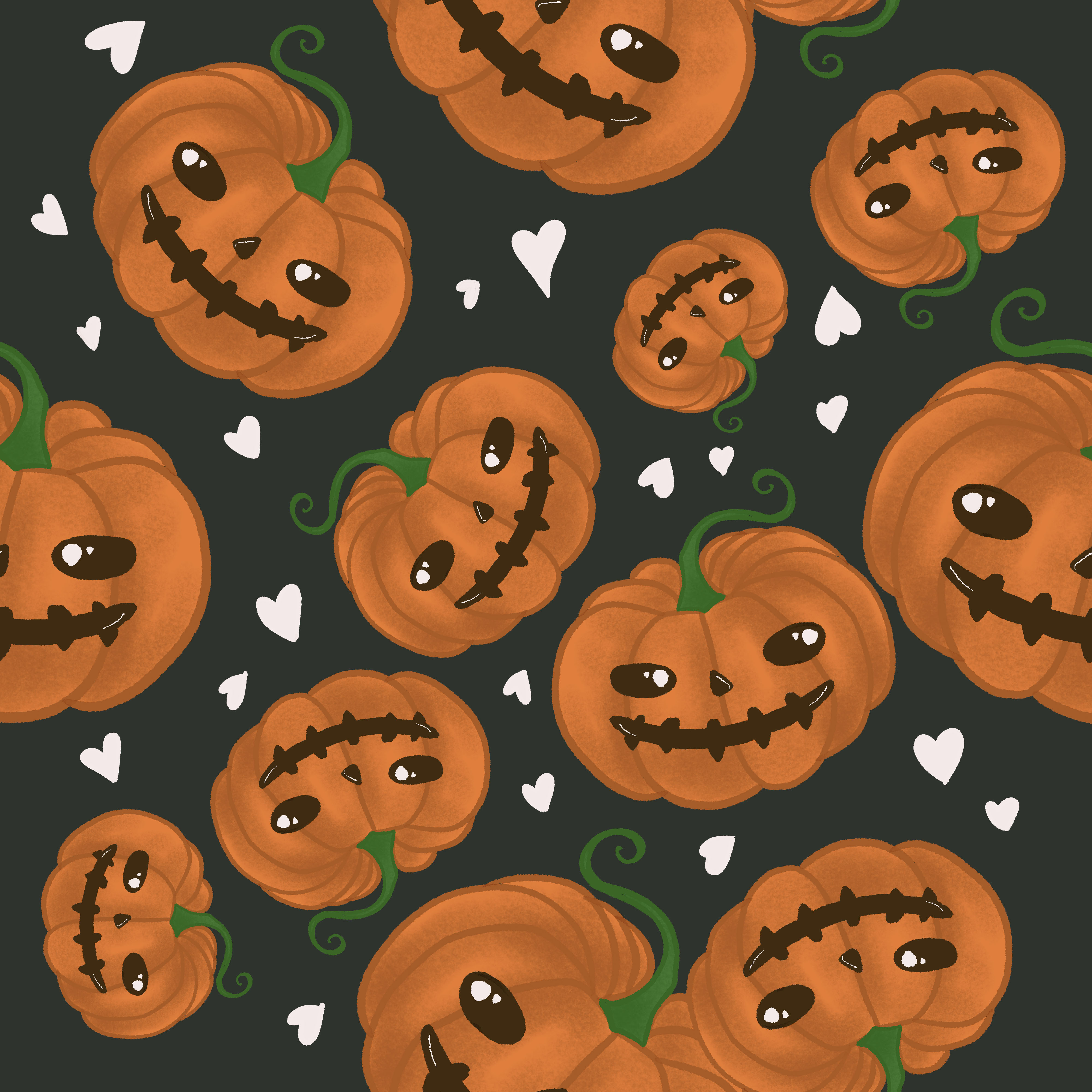 cute pumpkins by Sirin Ezgi Koksal cute pumpkins in Pattern & Surface Design Inspiration by Sirin Ezgi Koksal