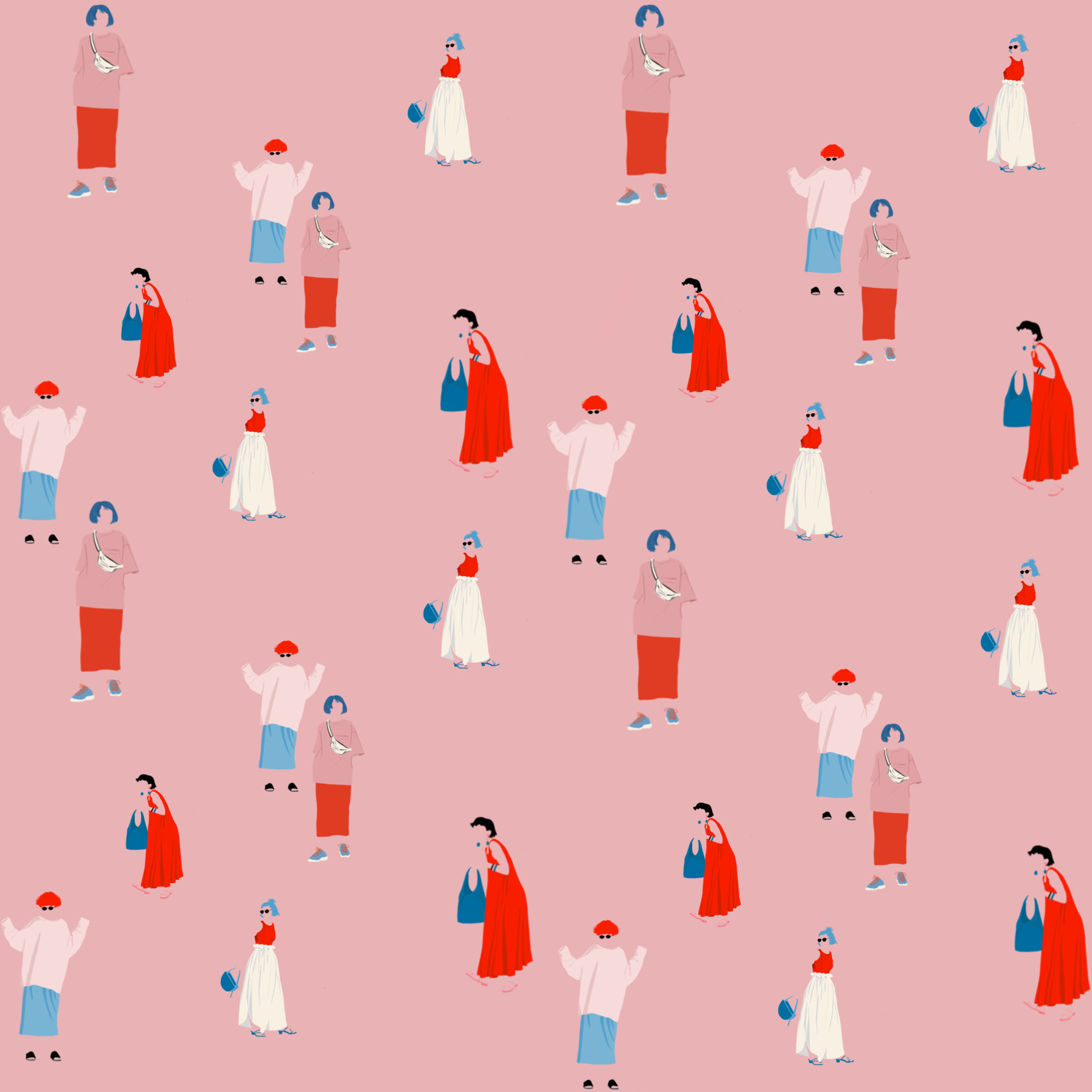 silhouettes in Pattern & Surface Design Inspiration by Sirin Ezgi Koksal