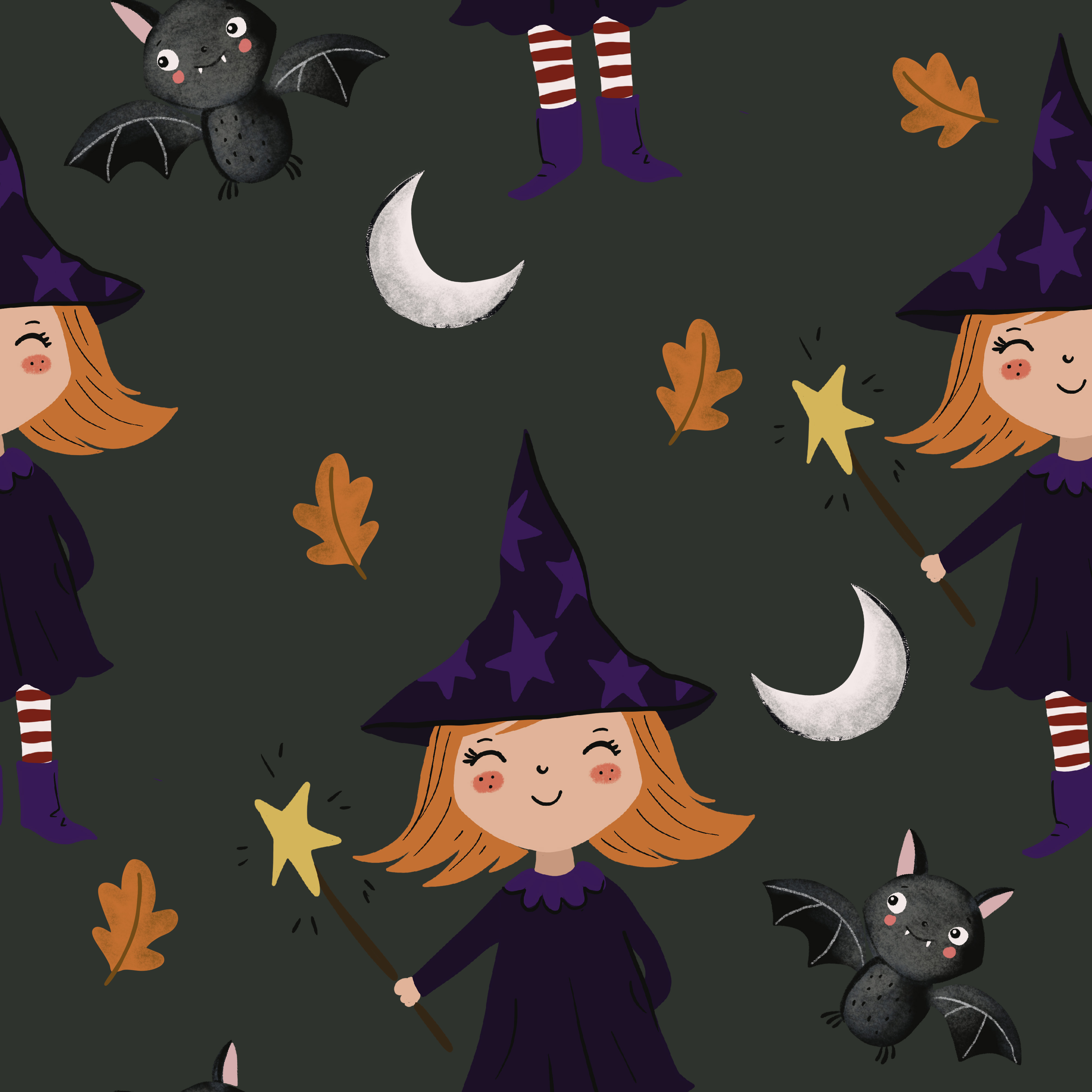 little witch in Pattern & Surface Design Inspiration by Sirin Ezgi Koksal