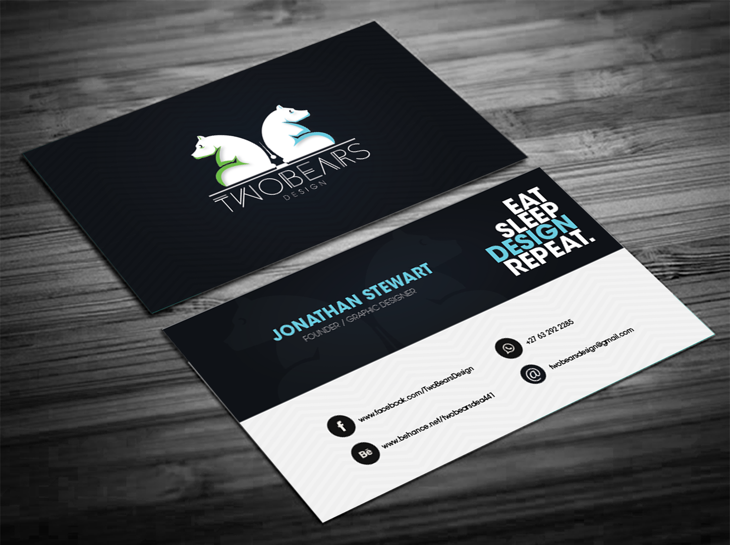 TwoBears Design Business Card by Twobears Design TwoBears Design Business Card in Business Card Design Inspiration by Twobears Design