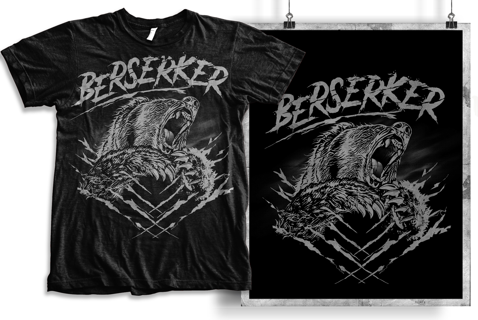 Bear Angry by Welasiman , Bear Angry in T-Shirt Design Inspiration by Welasiman ,