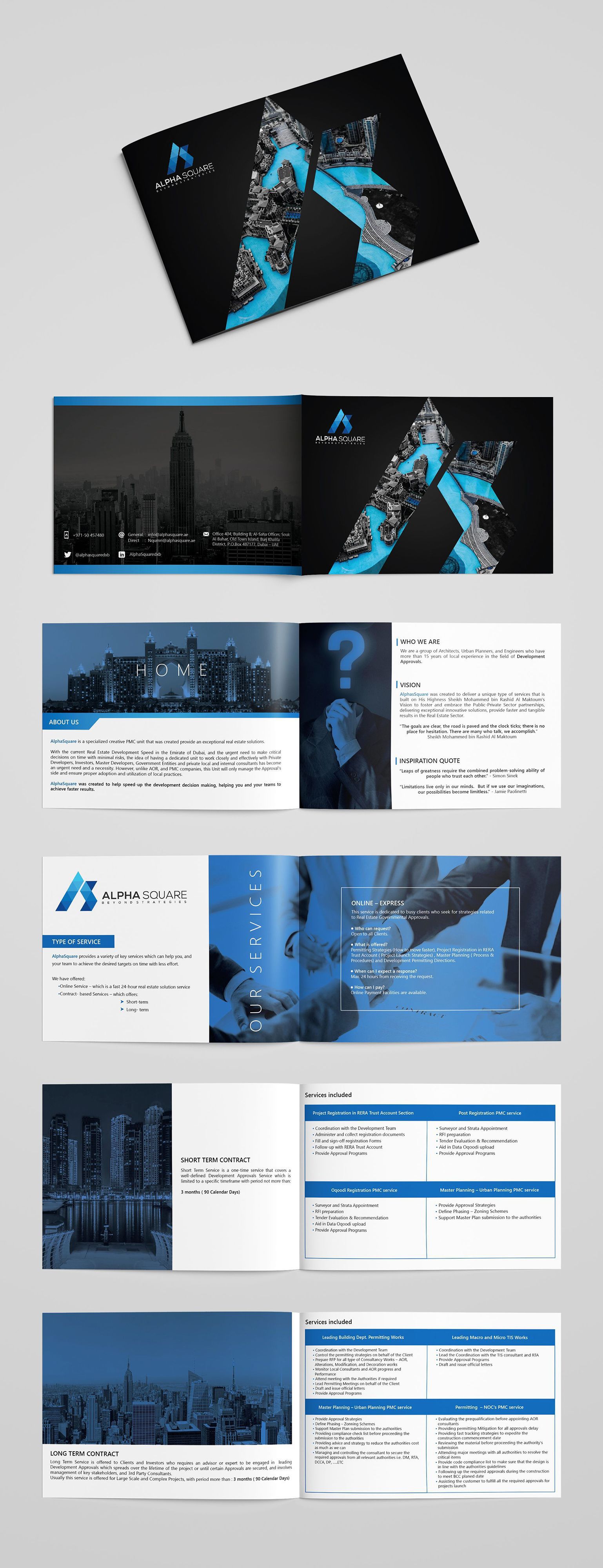 Company Profile Alpha Square in Brochure Design Inspiration by Cervo