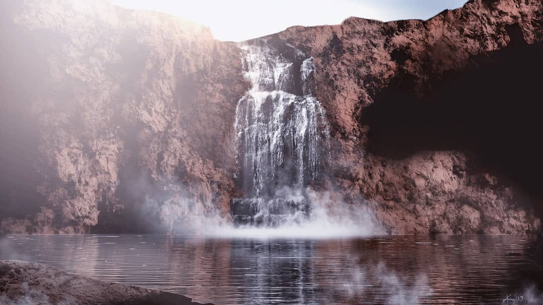 Waterfall by Arka Mandal Waterfall in Visual Art Inspiration by Arka Mandal