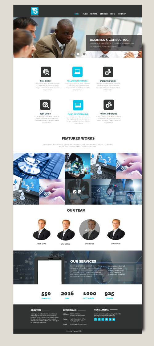Website Template Design by Jsdesign Website Template Design in Photoshop Design Inspiration by Jsdesign