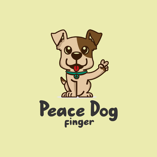 Peace dog finger by Zakyk Peace dog finger in Logo Design Inspiration by Zakyk