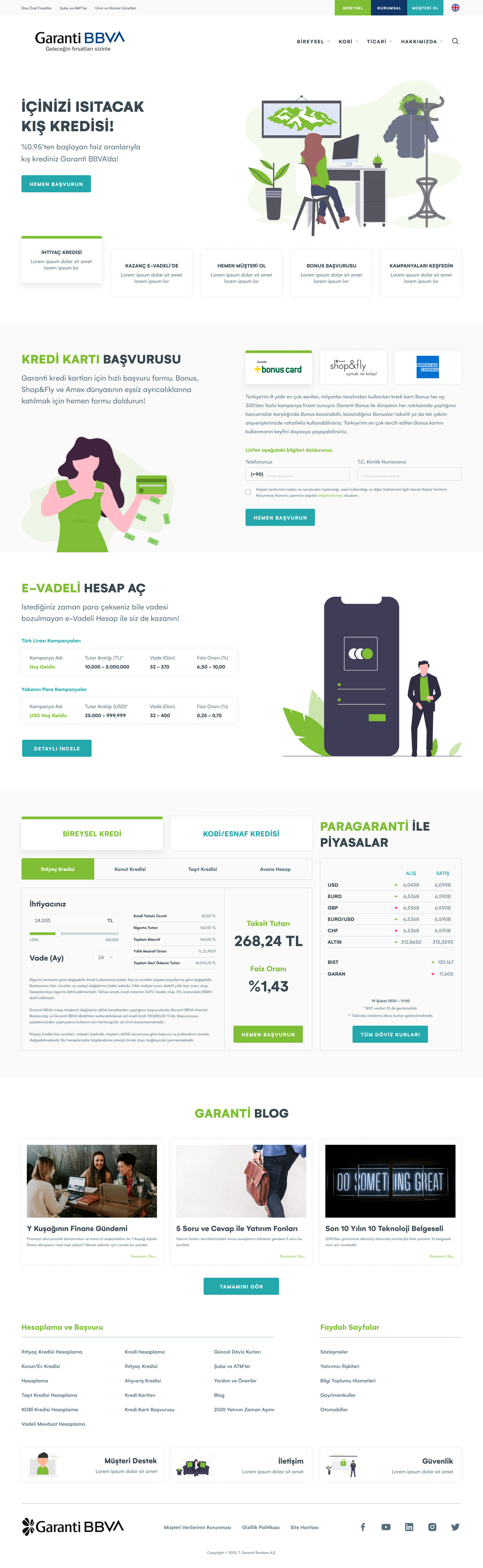 Garanti Bank Landing Page Re-Design in Website Design Inspiration by Juno_h