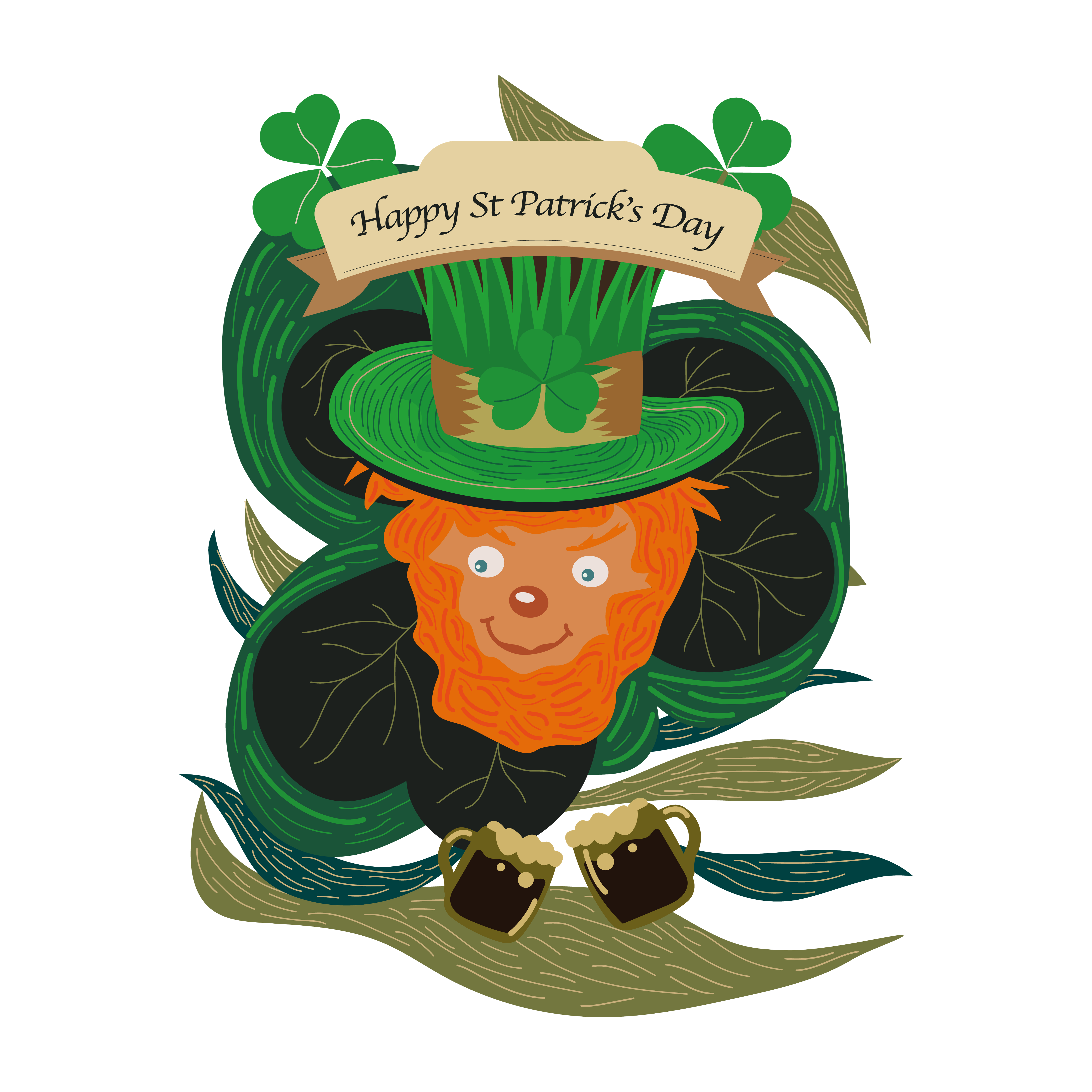 Happy St Patrick’s Day in Illustration and Graphics Inspiration by Elli Chortara