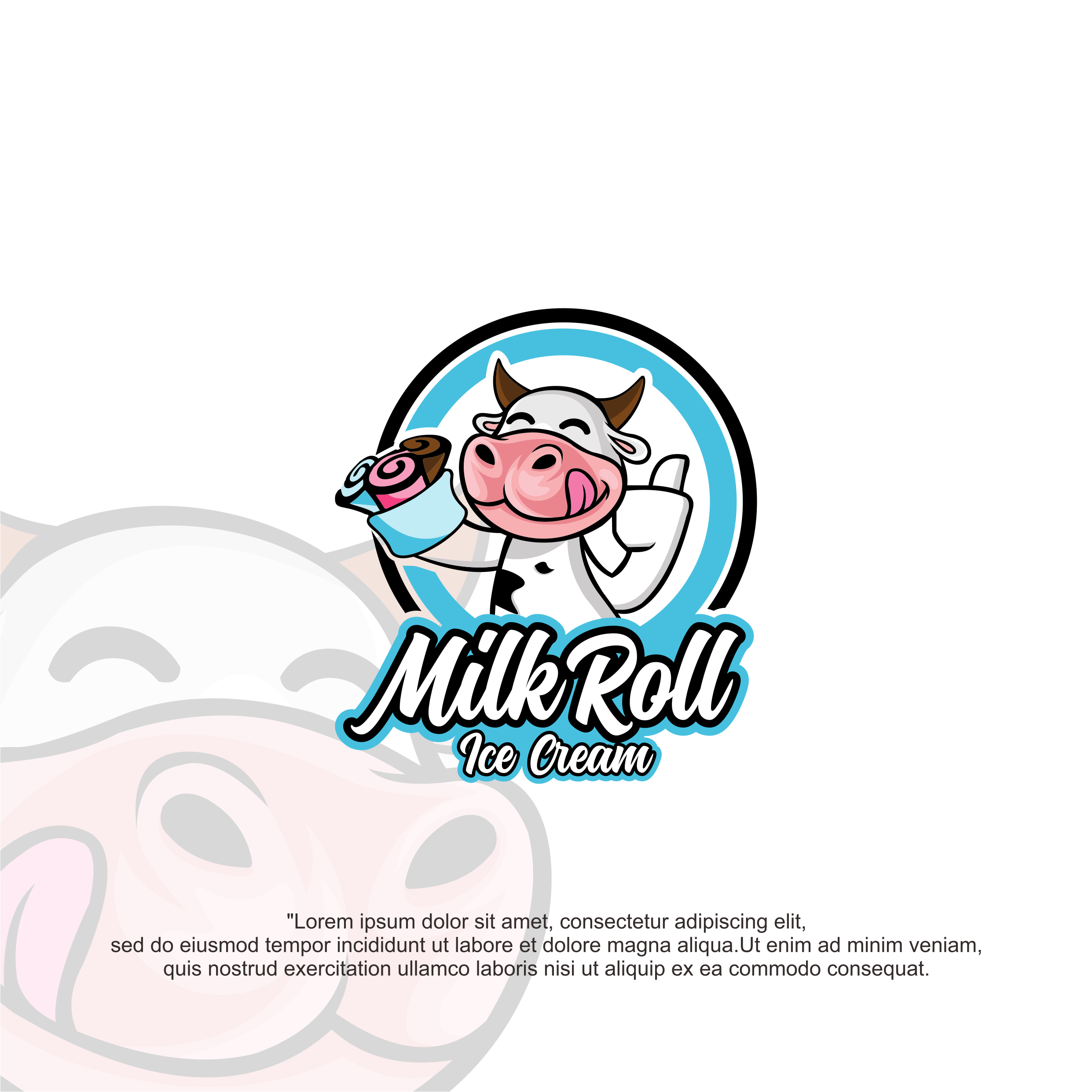roll ice cream logo design by L A R Z O O roll ice cream logo design in Logo Design Inspiration by L A R Z O O