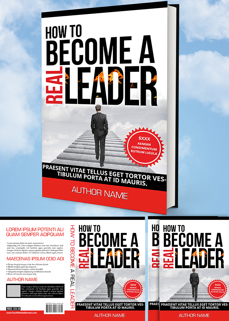 Book Cover: How To Become A Leader By Houssem Nmiri 320037 - Designhill